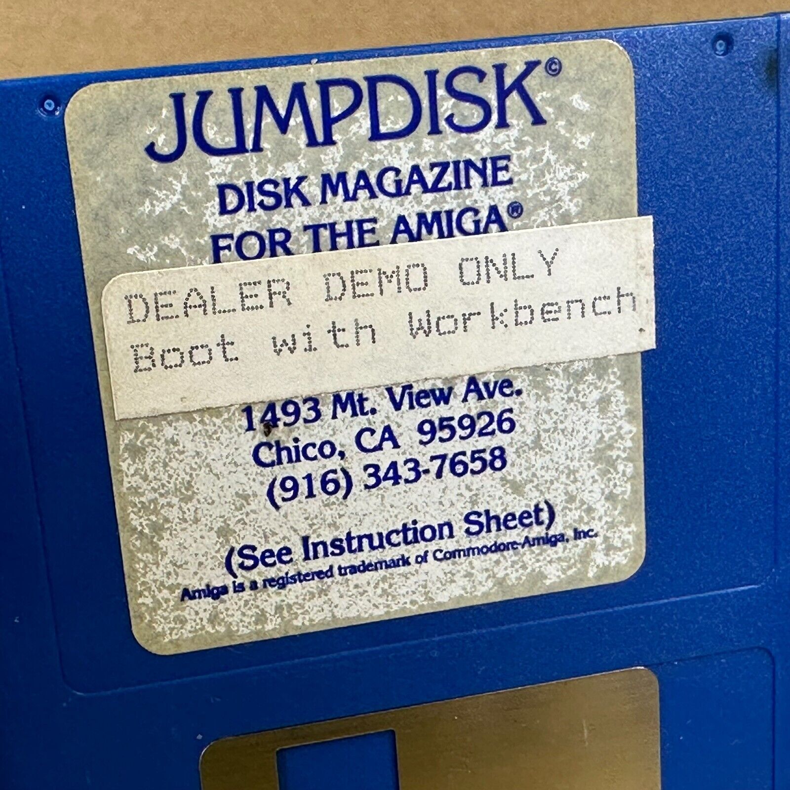 DEALER DEMO DISK --- AMIGA JUMPDISK -- COMMODORE AMIGA Computers 1987 - RARE