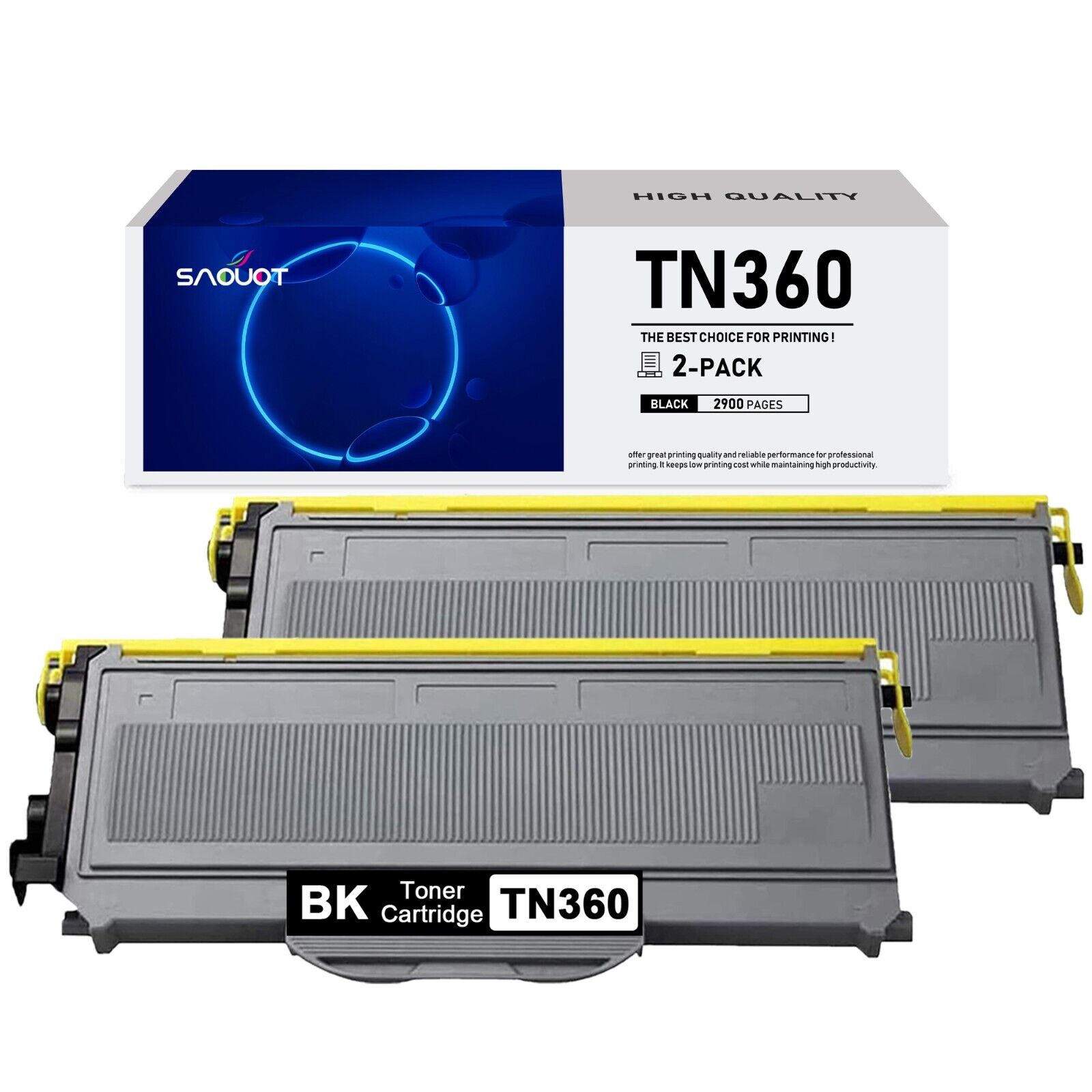 TN360 Toner Cartridge Black Replacement for Brother DCP-7030 MFC-7340 HL-2140