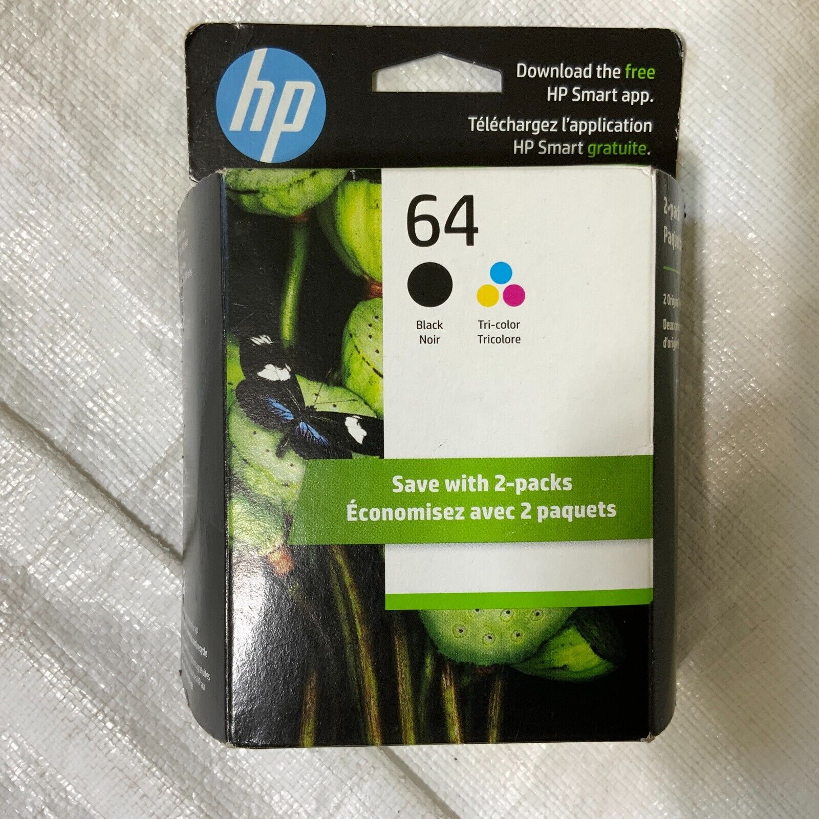 Genuine HP 64 Black & Tri-Color Ink Cartridges X4D92AN 2 Pack Exp: SEP 2025