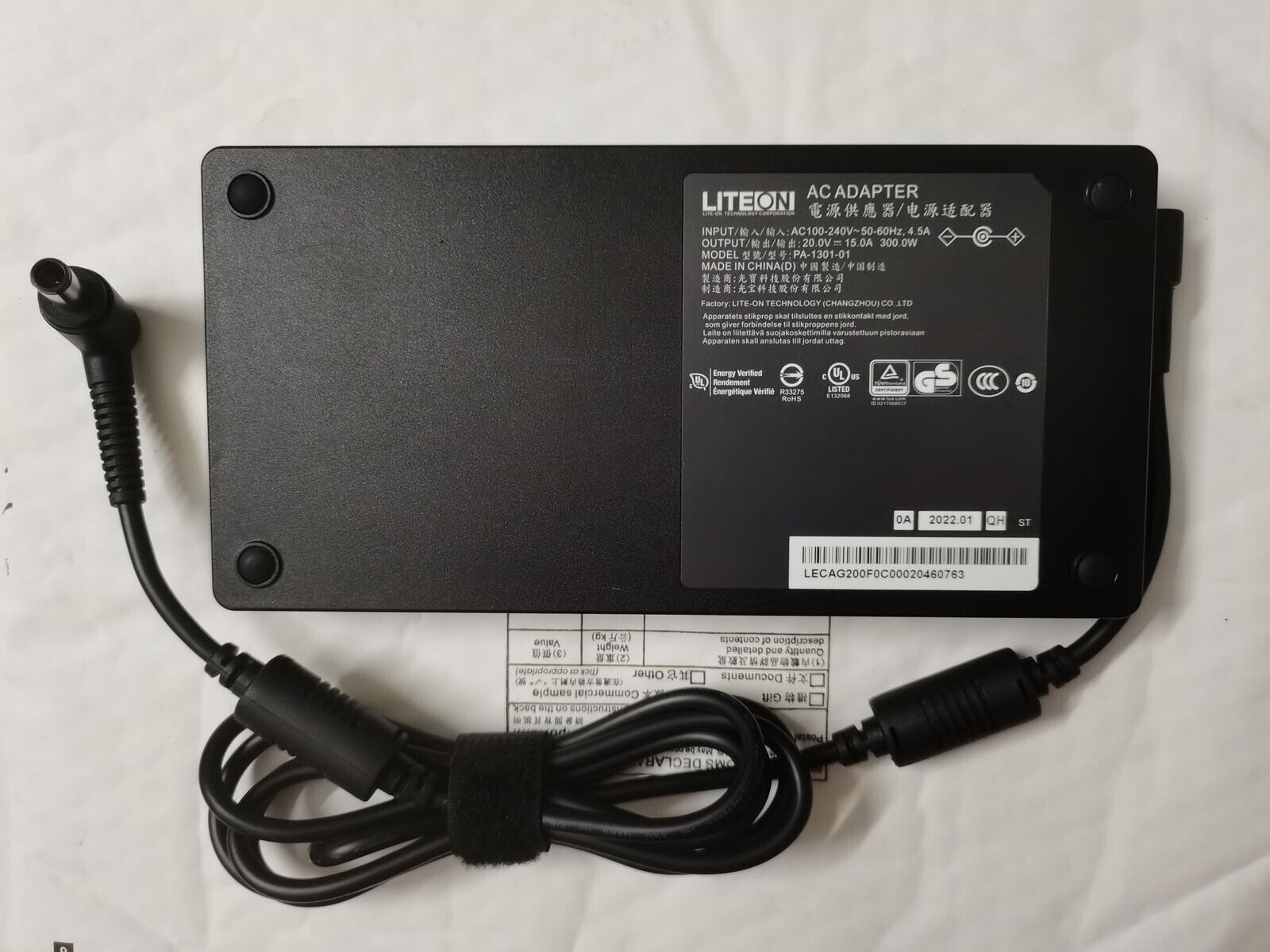 Genuine LITEON 20V15A 300W PA-1301-01 7.4*5.0mm Pin Series Gaming Laptop Adapter