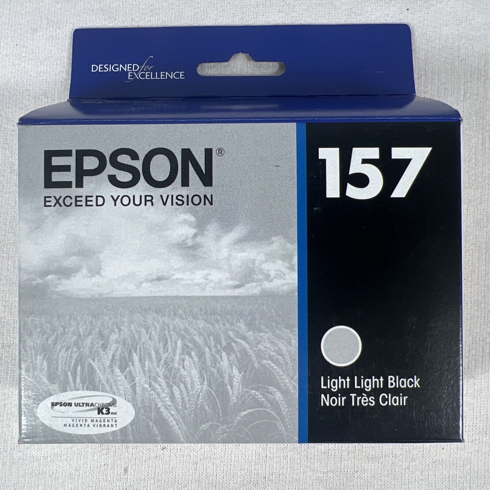 NEW Genuine Epson 157 Light Light Black C13 T157920 Ink Cartridge Exp 08-22