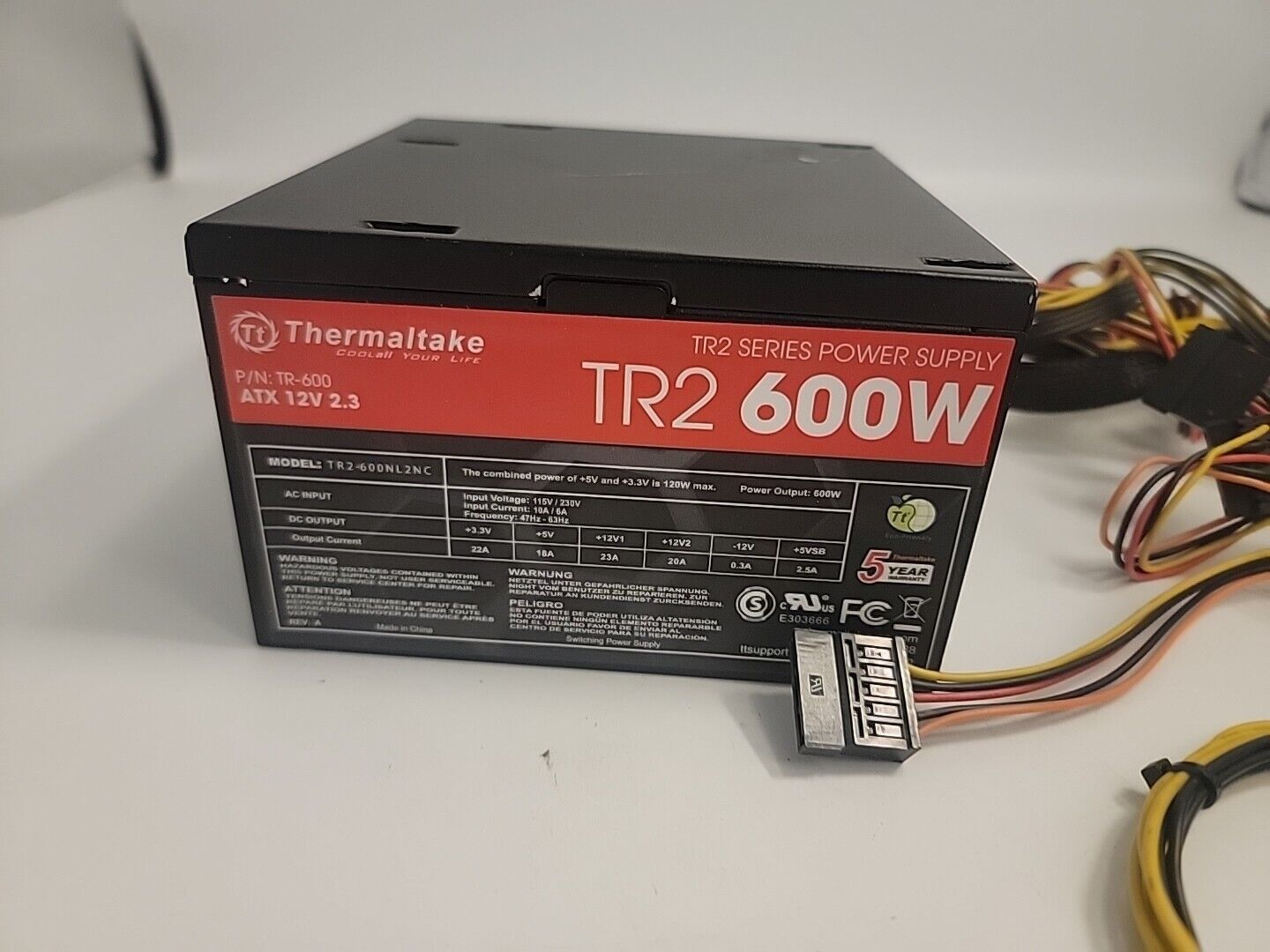 Thermaltake TR2-600NL2NC TR-600 600W Power Supply *READ*