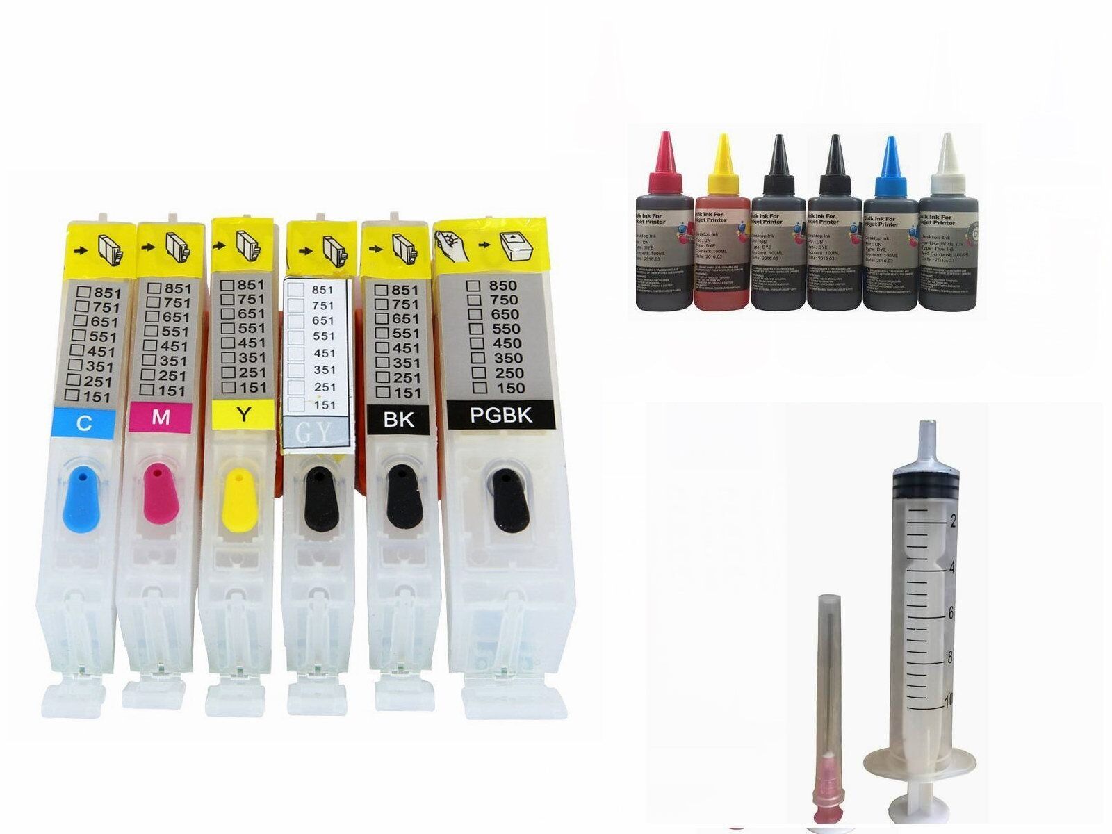 6 Empty Refillable kit  Ink Cartridge for Canon PGI-270XL CLI-271XL PIXMA MG7720