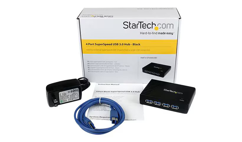 StarTech 4-Port SuperSpeed USB 3.0 Hub ST4300USB3