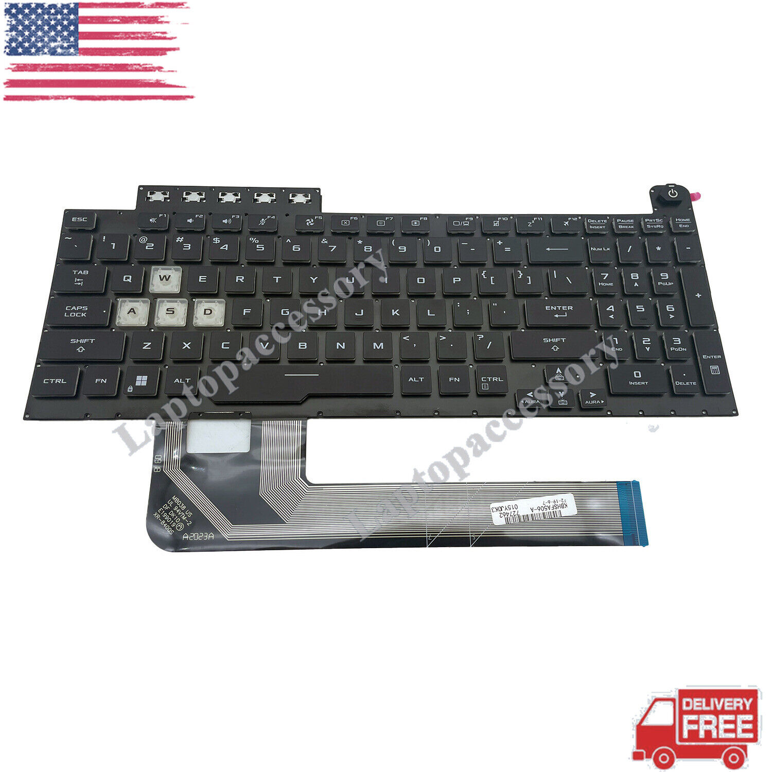 New For Asus TUF Gaming FA506 FA706 FX506 FX706 Black Keyboard With Backlit USA