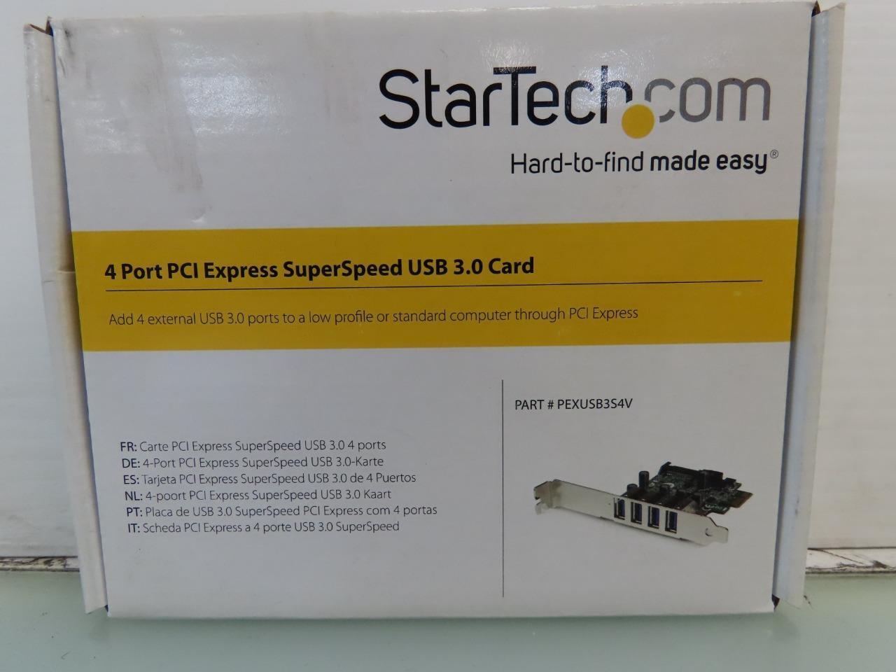 StarTech PEXUSB3S4V 4-Port PCI Express SuperSpeed Controller Card