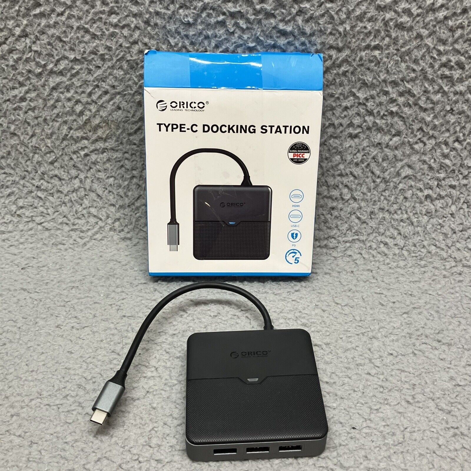 ORICO Type C Docking Station 5in1 USB C 5 Gbps Transfer Rate Windows/Linux/Mac
