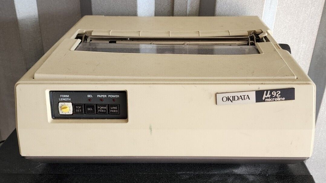 Okidata u92 microline 9pin dot matrix - rare printer 5232 G - Vintage - 1980s