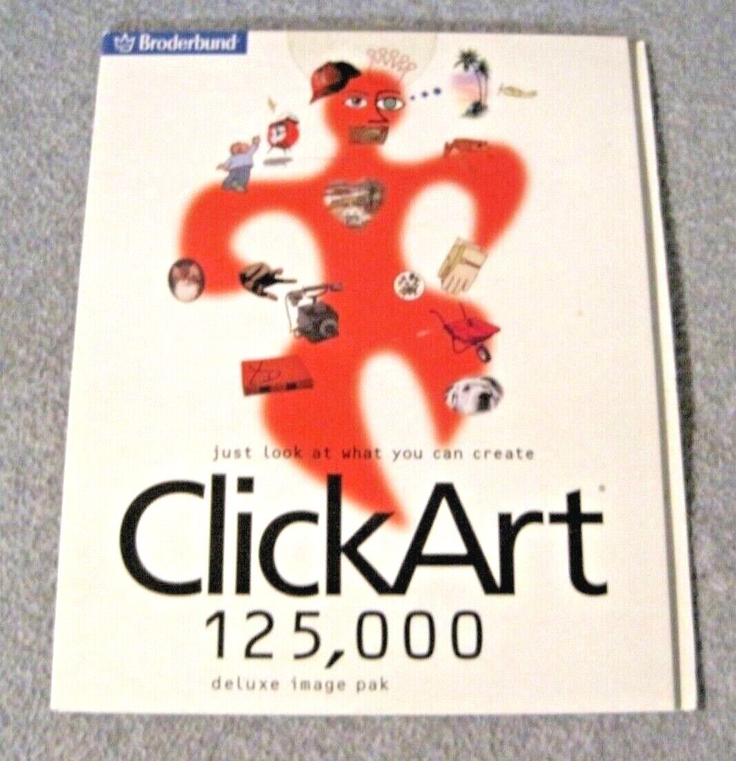 Broderbund Click Art 125,000 Deluxe Image Pak Vol 1   (Win3.1/95/98 CD-ROM\'s 6)