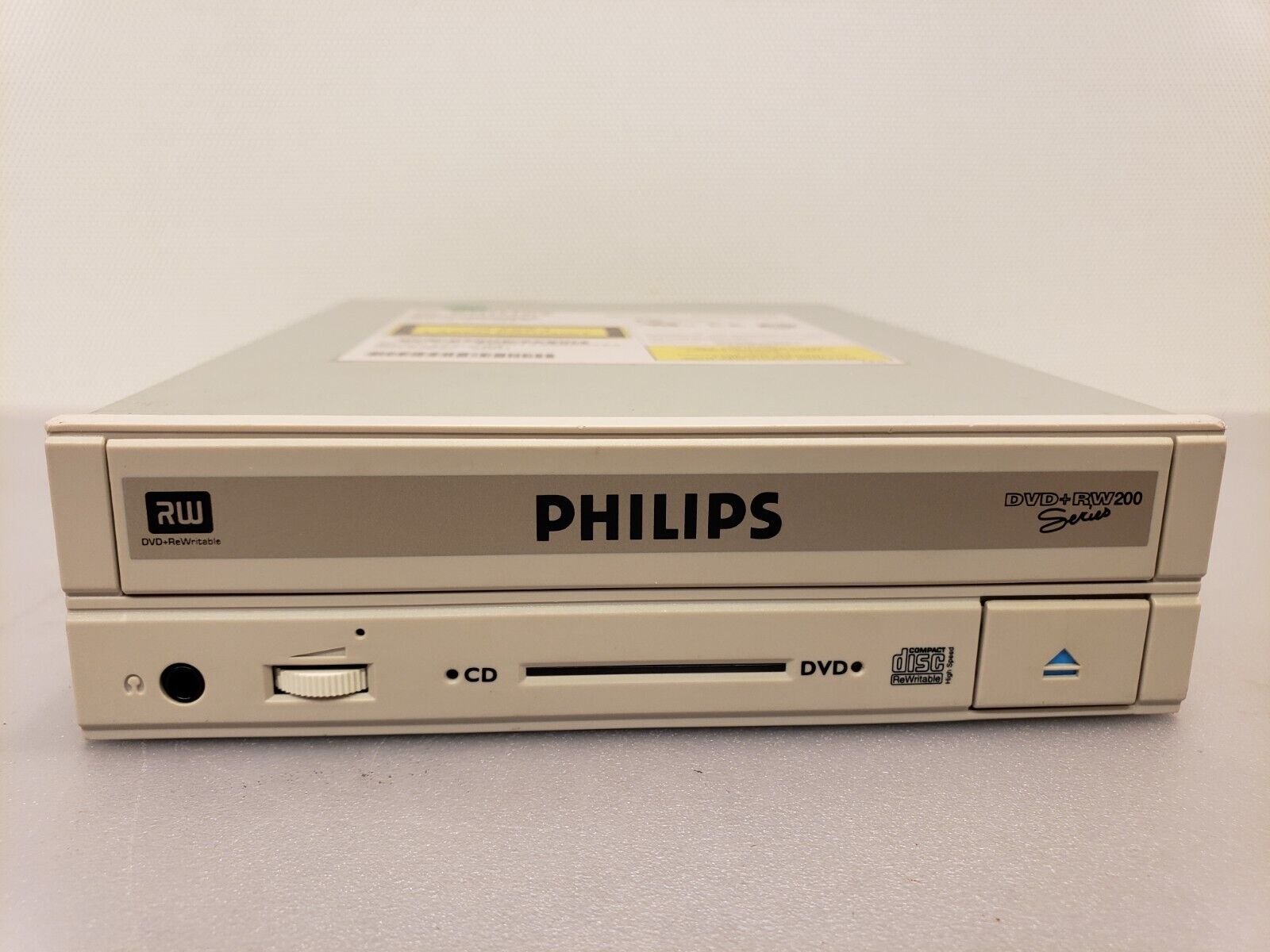 Vintage IDE Philips CD-DVD RW Drive DVDRW208 Burner/Recorder/Writer White Tested