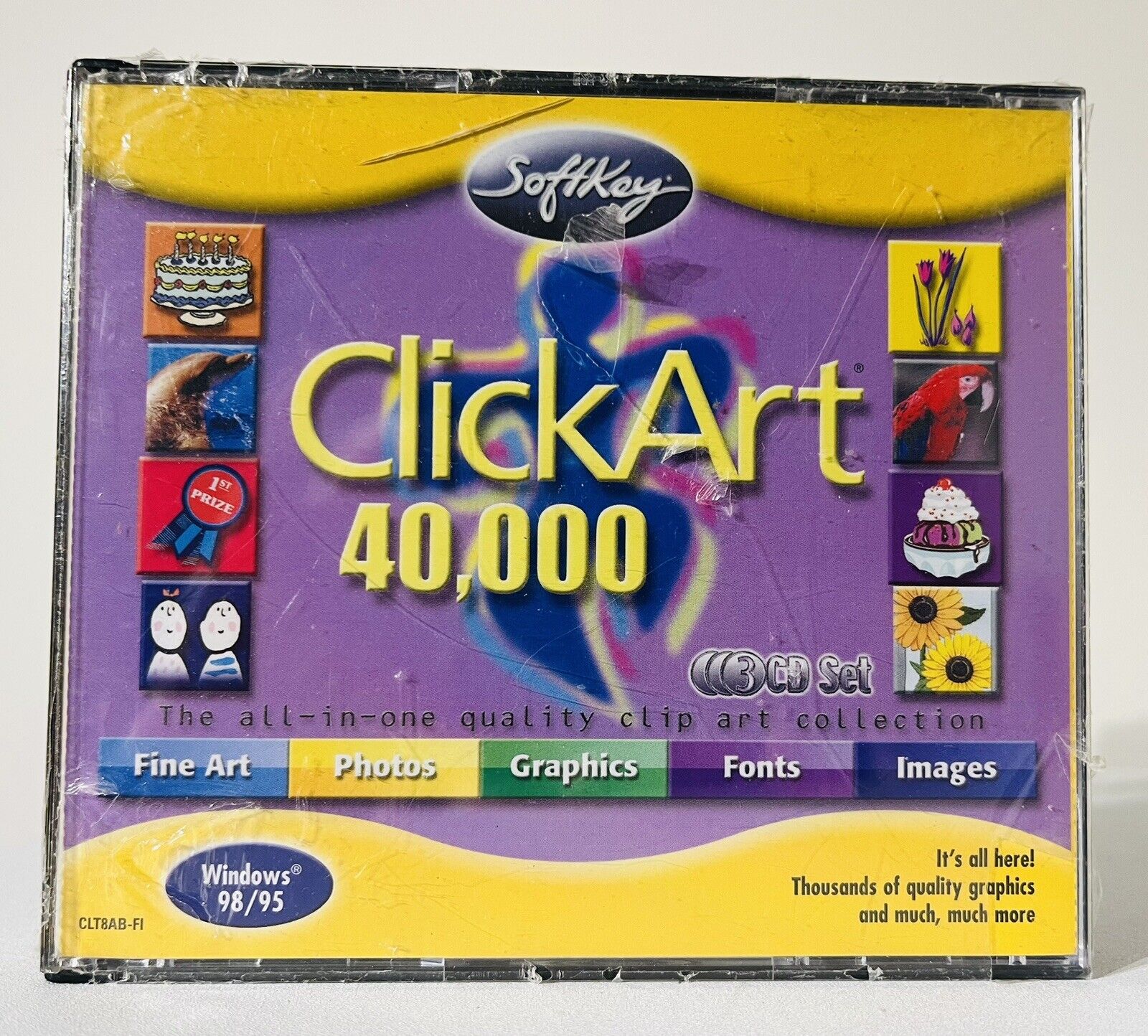 CLICK ART 40,000 ~ New & Sealed ~ Windows 98/95 ~ By SoftKey