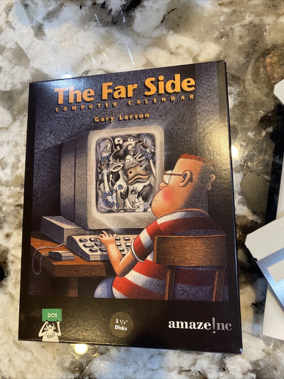 The Far Side Computer Calendar Windows PC software 5 1/4 Floppy Disk Gary Larson