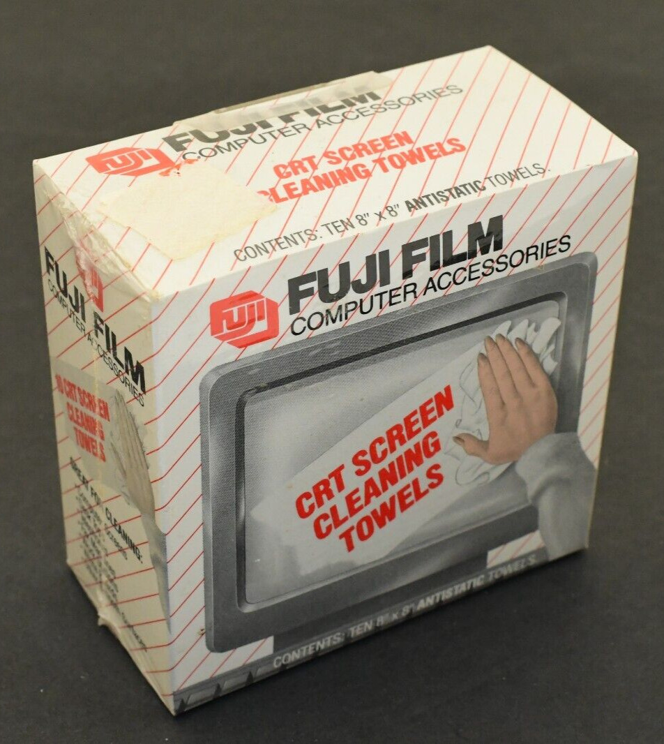 FUJI FILM Vintage CRT Screen Cleaning Towels Wipes Computer 8x8 Antistatic NOS