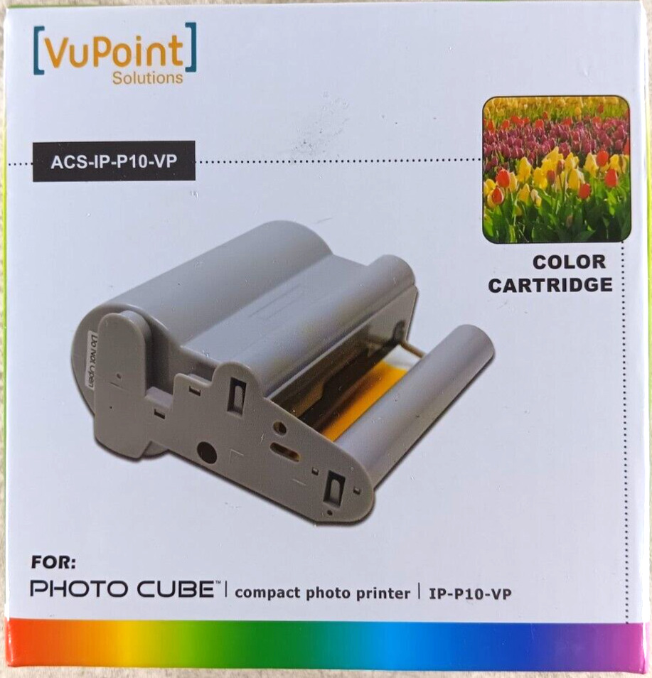 VuPoint Solutions ACS-IP-P10-VP Photo Cube Color Cartridge Ink/Paper NEW SEALED