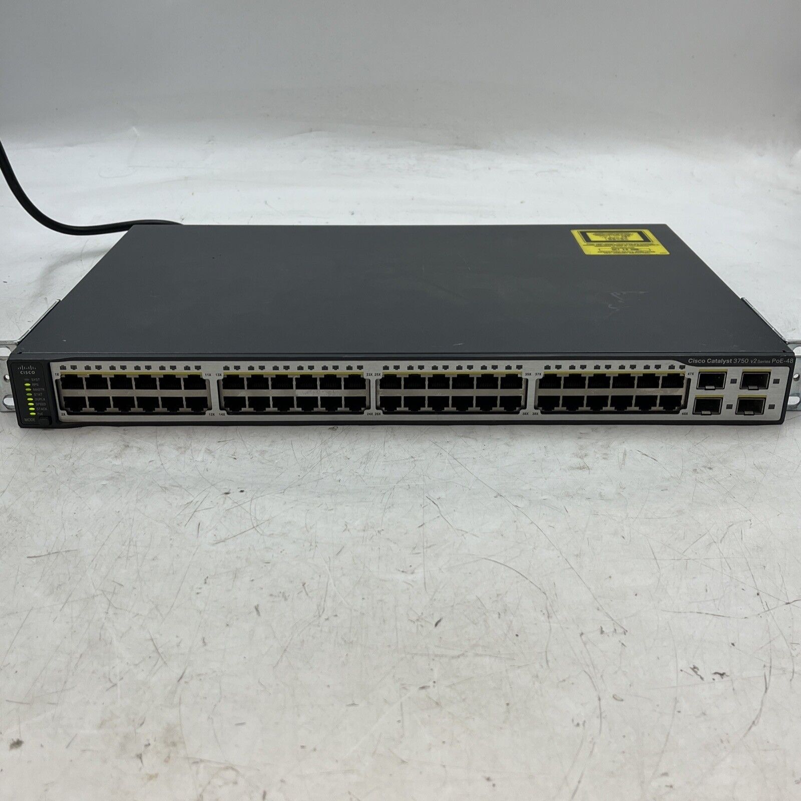 Cisco Catalyst 3750 v2 Series PoE-48 WS-C3750V2-48PS-S Network Switch.