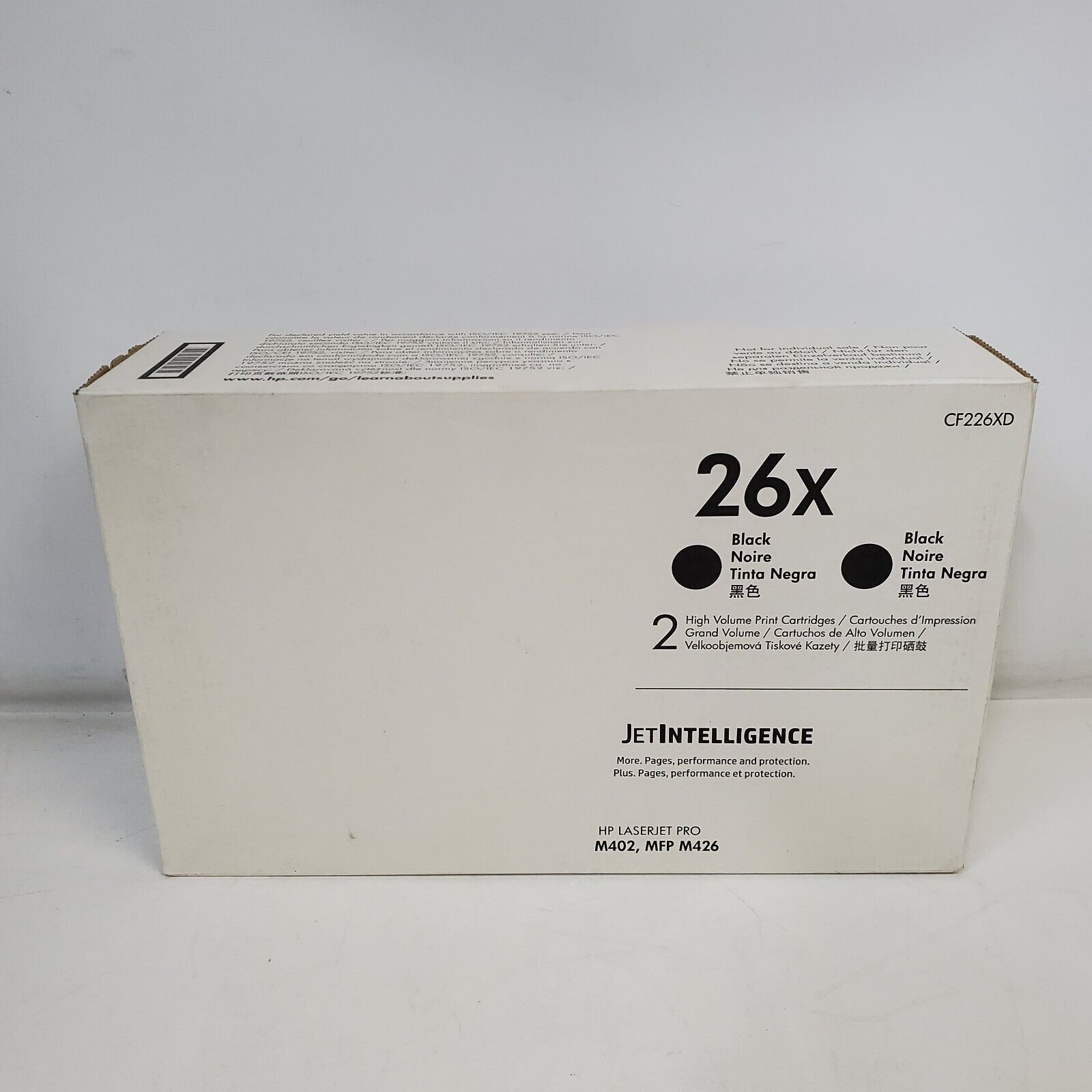 One Genuine HP 26X CF226XD LaserJet Black Toner Cartridge (Exp. 08-2018)