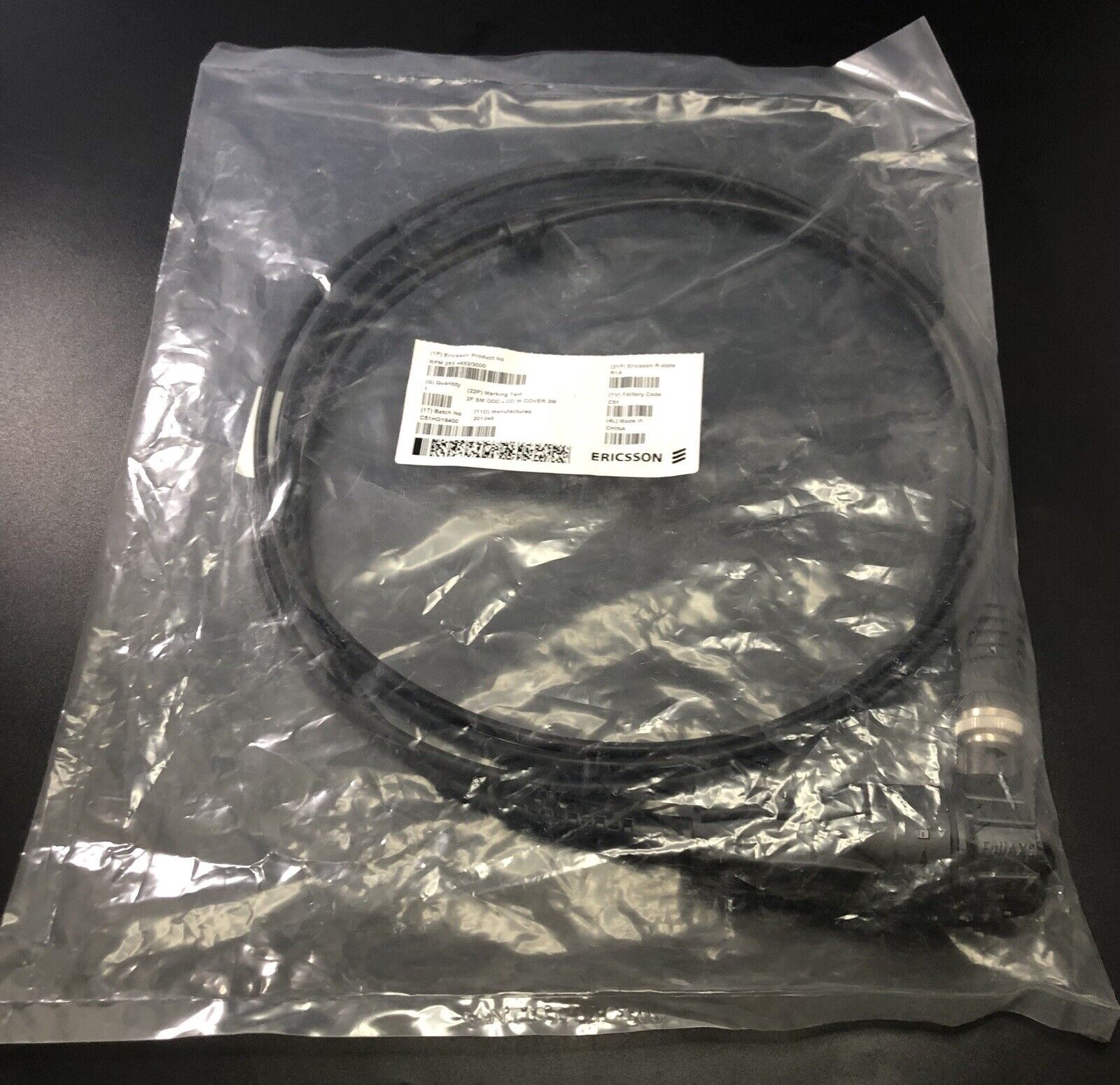 ERICSSON RPM 253 4692/3000 Fiber Optic Cable 2F SM ODC-LCD W Cover 3M Z4