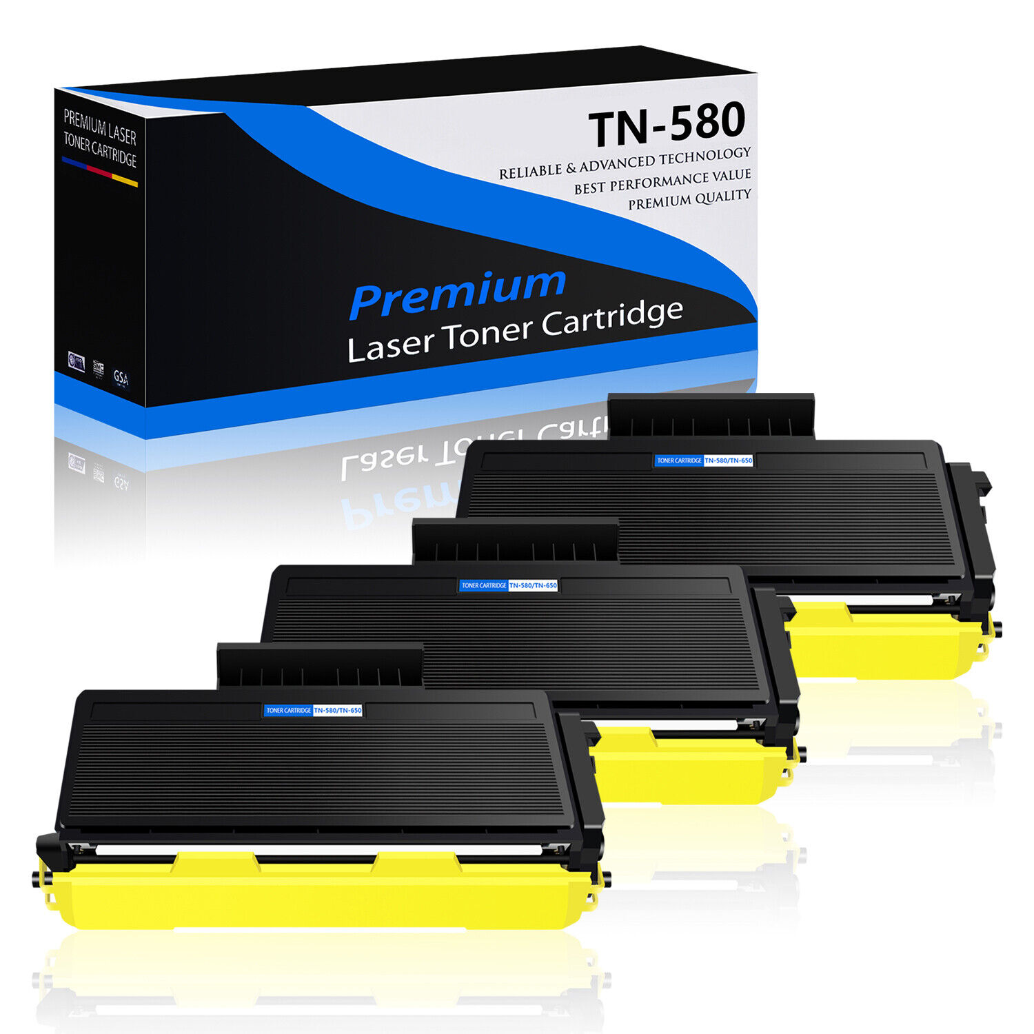 3PK For Brother TN580 Toner Cartridge TN-580 DCP-8060 DCP-8065 DCP-8065DN
