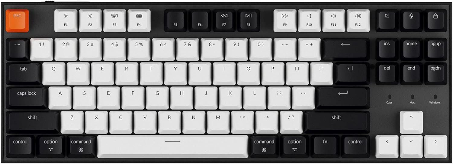 Keychron C1 Mac Layout Wired Mechanical Keyboard, Gateron G Pro Blue Switch, Ten