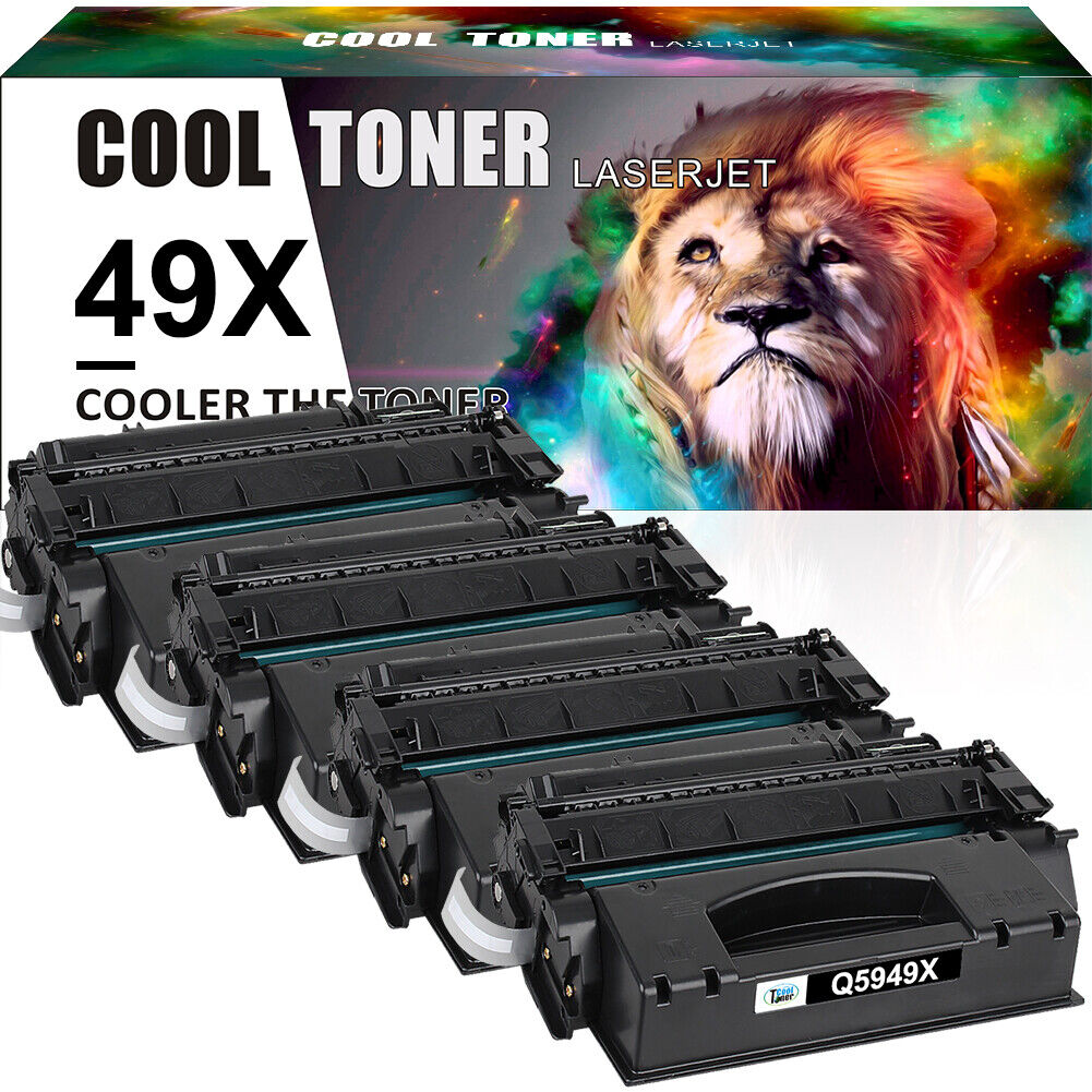4PK 49X Q5949X Toner Cartridge Compatible With HP LaserJet 1320 1320N 3390 3392