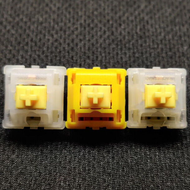 Gateron Linear Mechanical Keyboard Switch Tester Sample Pack - Milky Yellow, CAP