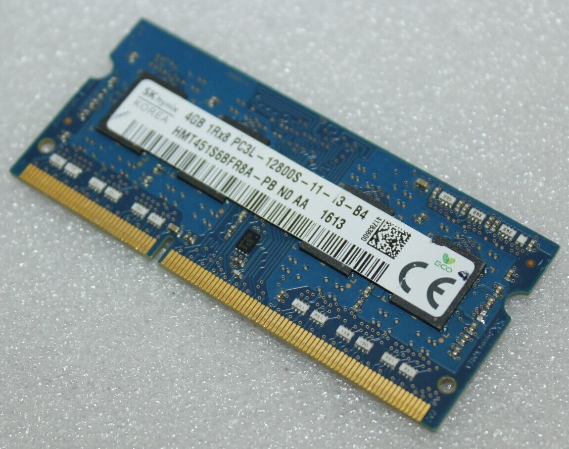 SK Hynix 4GB 1Rx8 PC3L-12800S Laptop Memory Ram HMT451S6BFR8A-PB