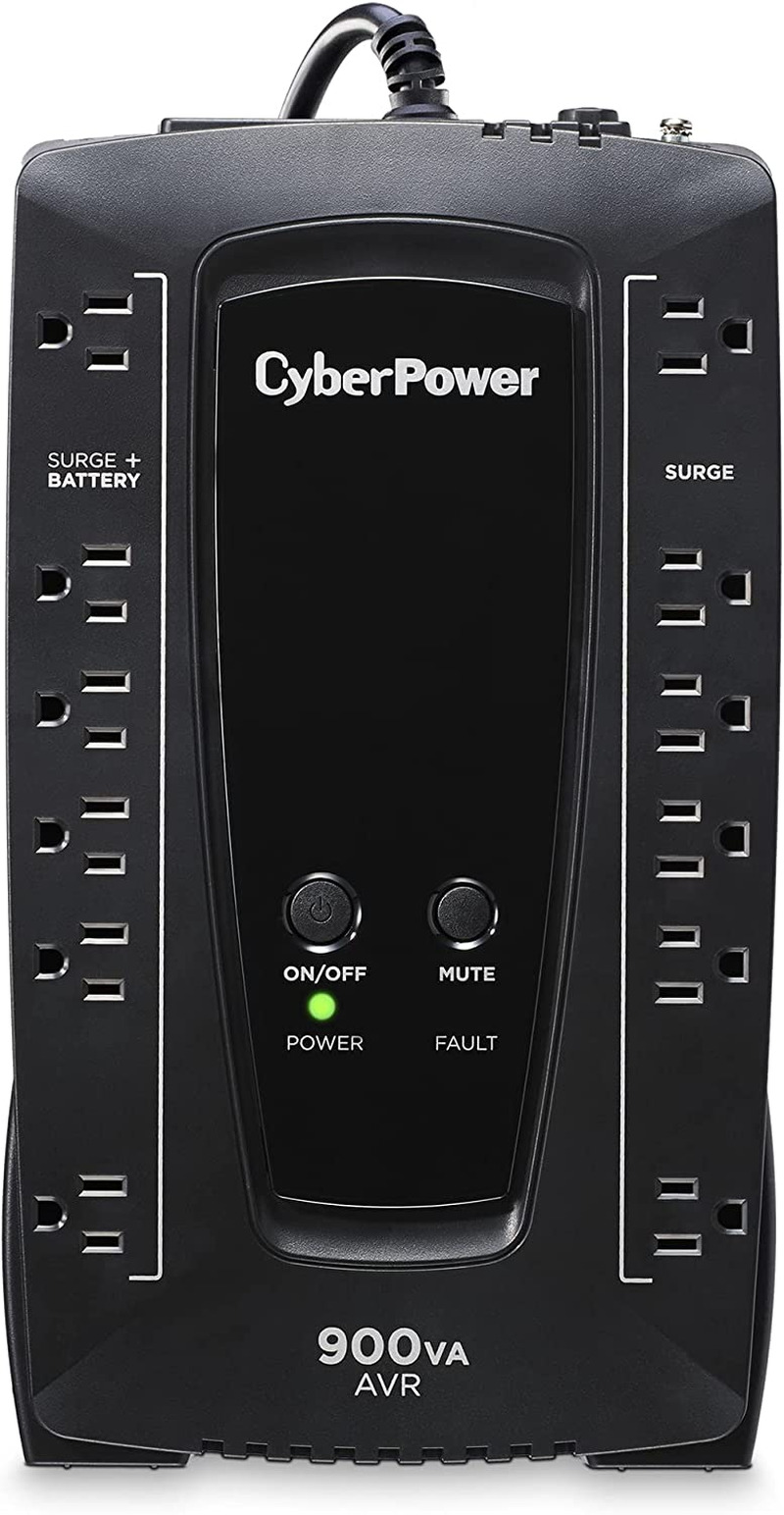 Cyberpower AVRG900U AVR UPS System, 900VA/480W, 12 Outlets, Compact