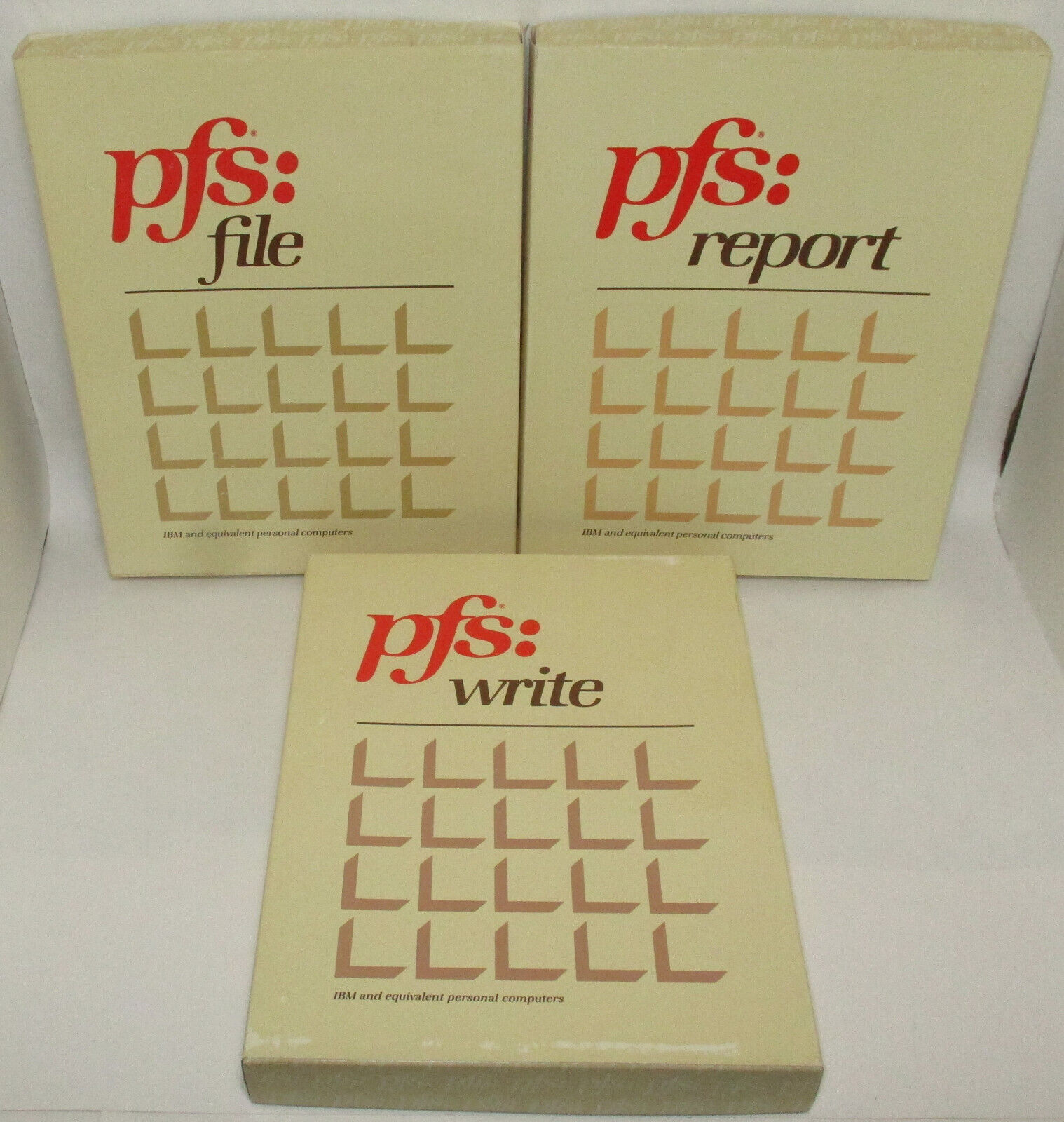 PFS: FILE Manuals (LOT OF 3) Personal Filing System Vtg 80s IBM DOS *No Disks*
