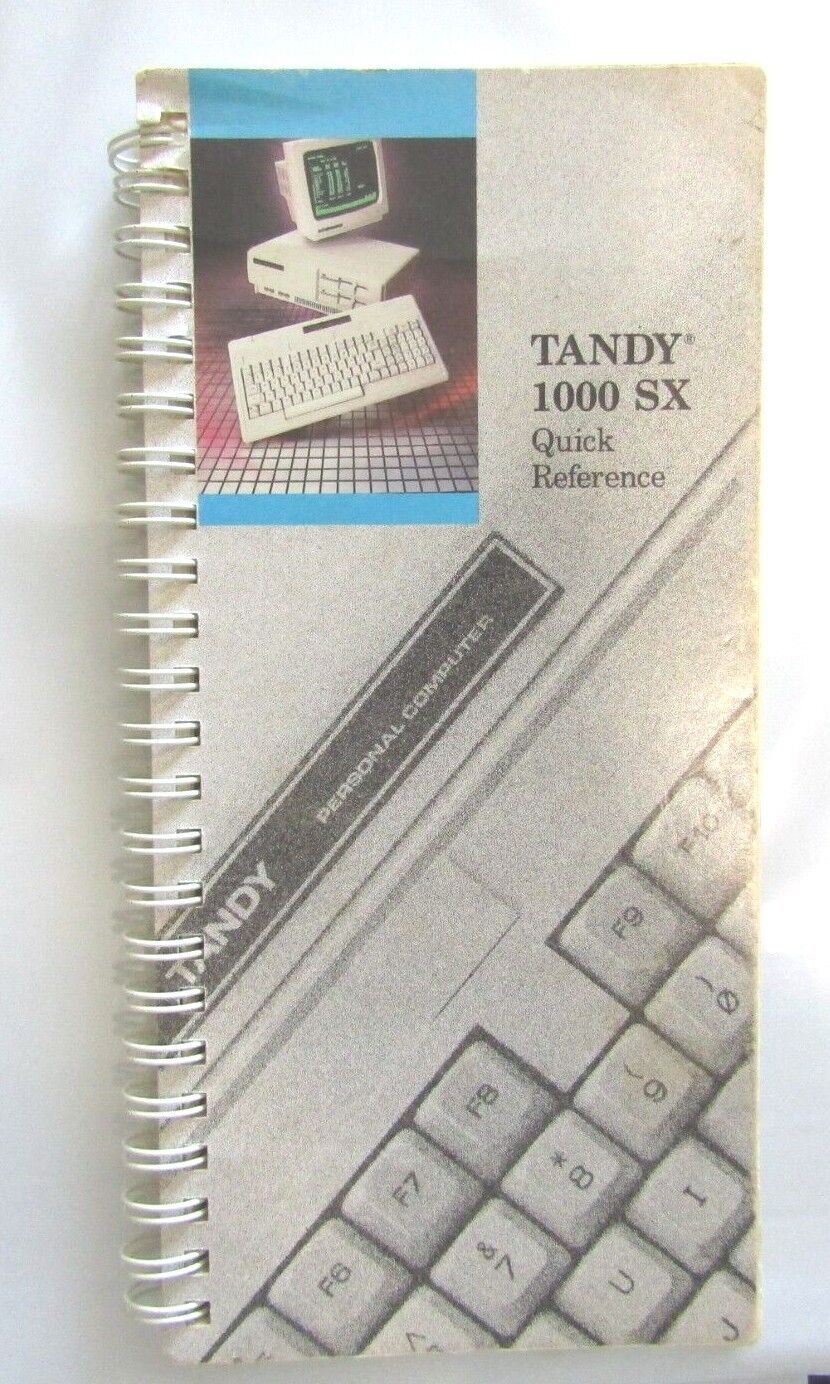 Vintage Tandy 1000 MX MS-DOS BASIC Desk Mate 2 Quick Refence Manual 