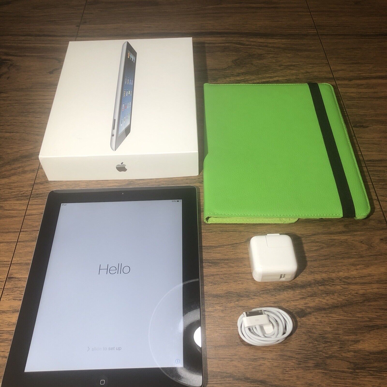 Apple iPad 2 (A1395) 16GB Wi-Fi MC954LL/A Factory Black Silver OEM Box Bundle