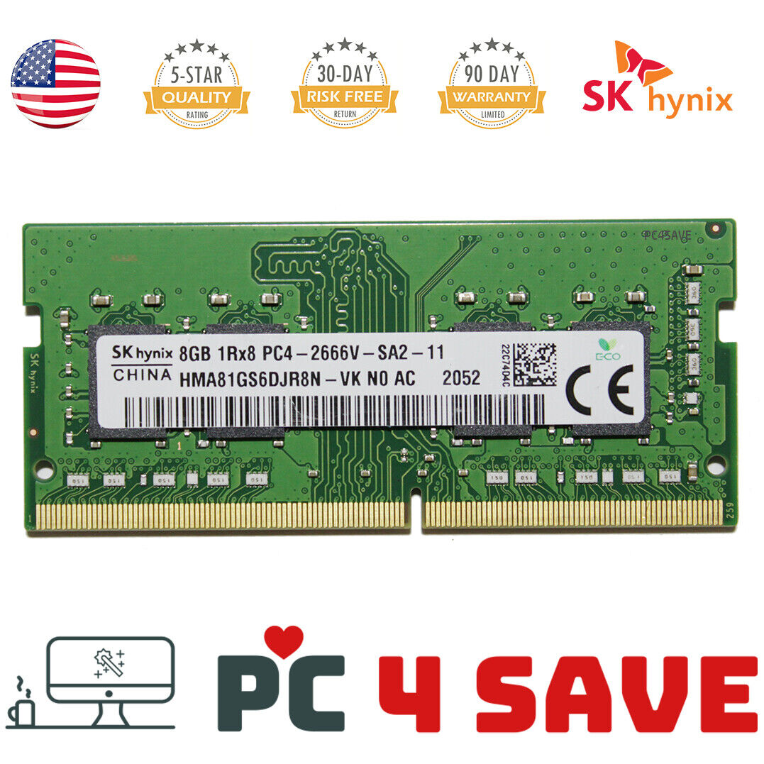 SK Hynix 8GB DDR4 2666 MHz 1RX8 PC4-2666V 260 P 1.2V Laptop Memory Single SODIMM