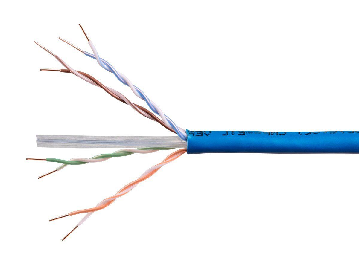 Monoprice  Cat6A Ethernet Bulk Cable - 1000 ft - Blue | Solid, 550Mhz, UTP, CMP