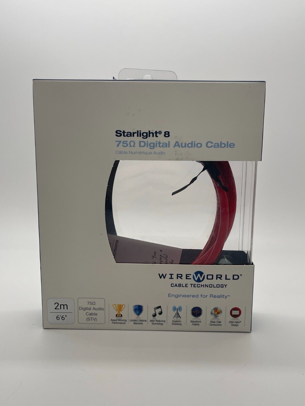 WIREWORLD Starlight 8 Coaxial Digital Audio Cable 75 ohm RCA to RCA 2 METER