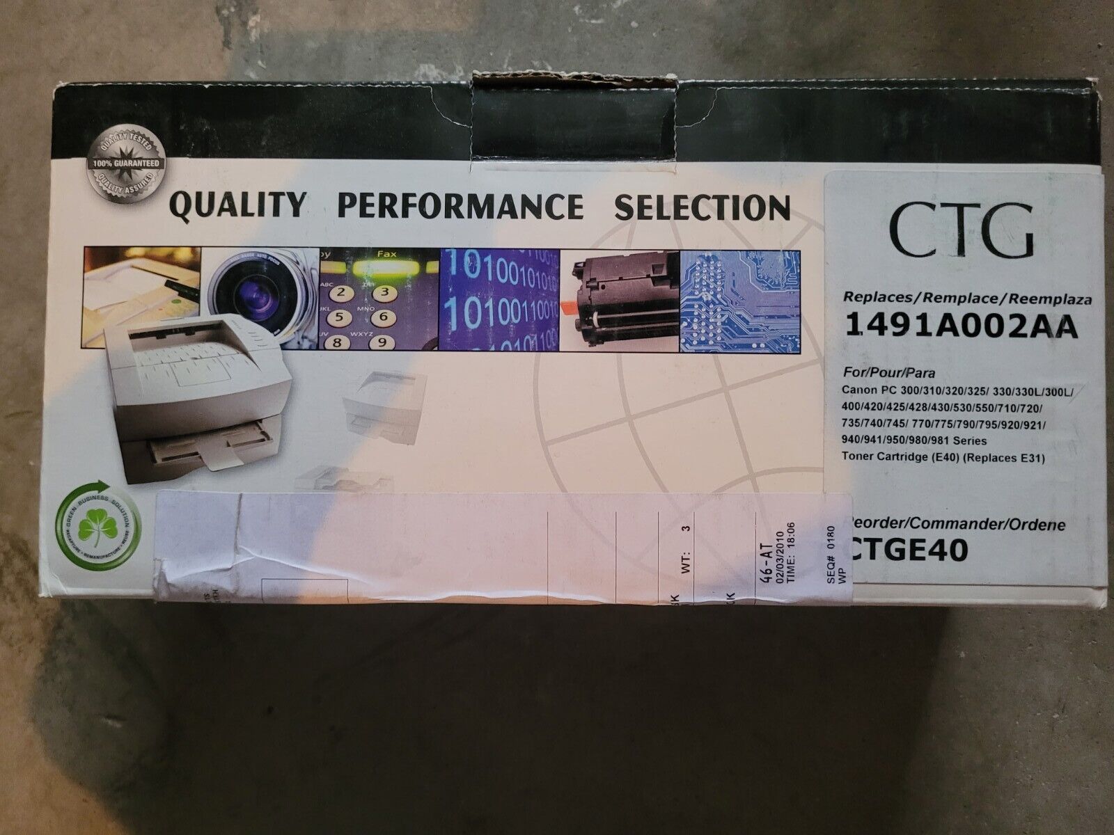 Quality Imaging Supplies CTGE40 Replacement Toner Cartridge 