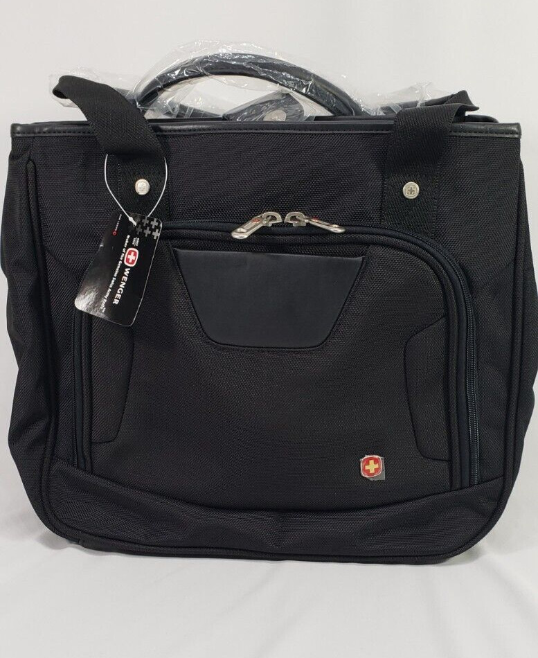 WENGER SWISS Bag NEW WT. Black Canvas Laptop/Meeting bag