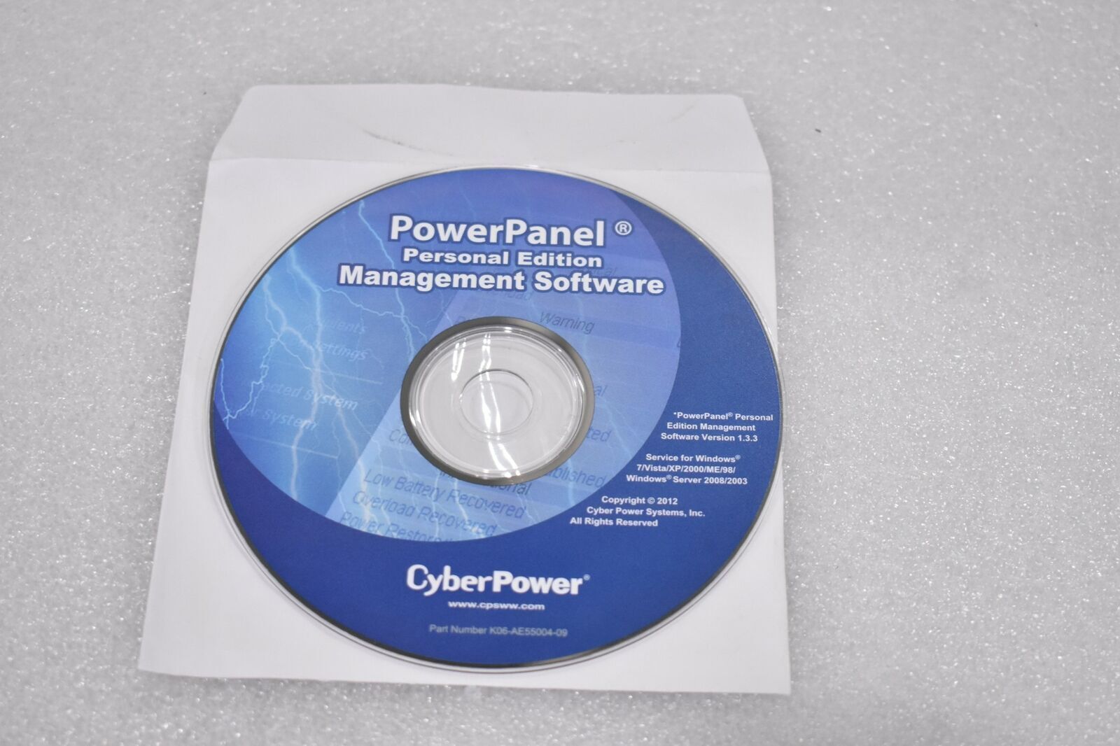 CYBER POWER POWERPANEL PERSONAL EDITION MANAGEMENT SOFTWARE VERSION 1.3.3
