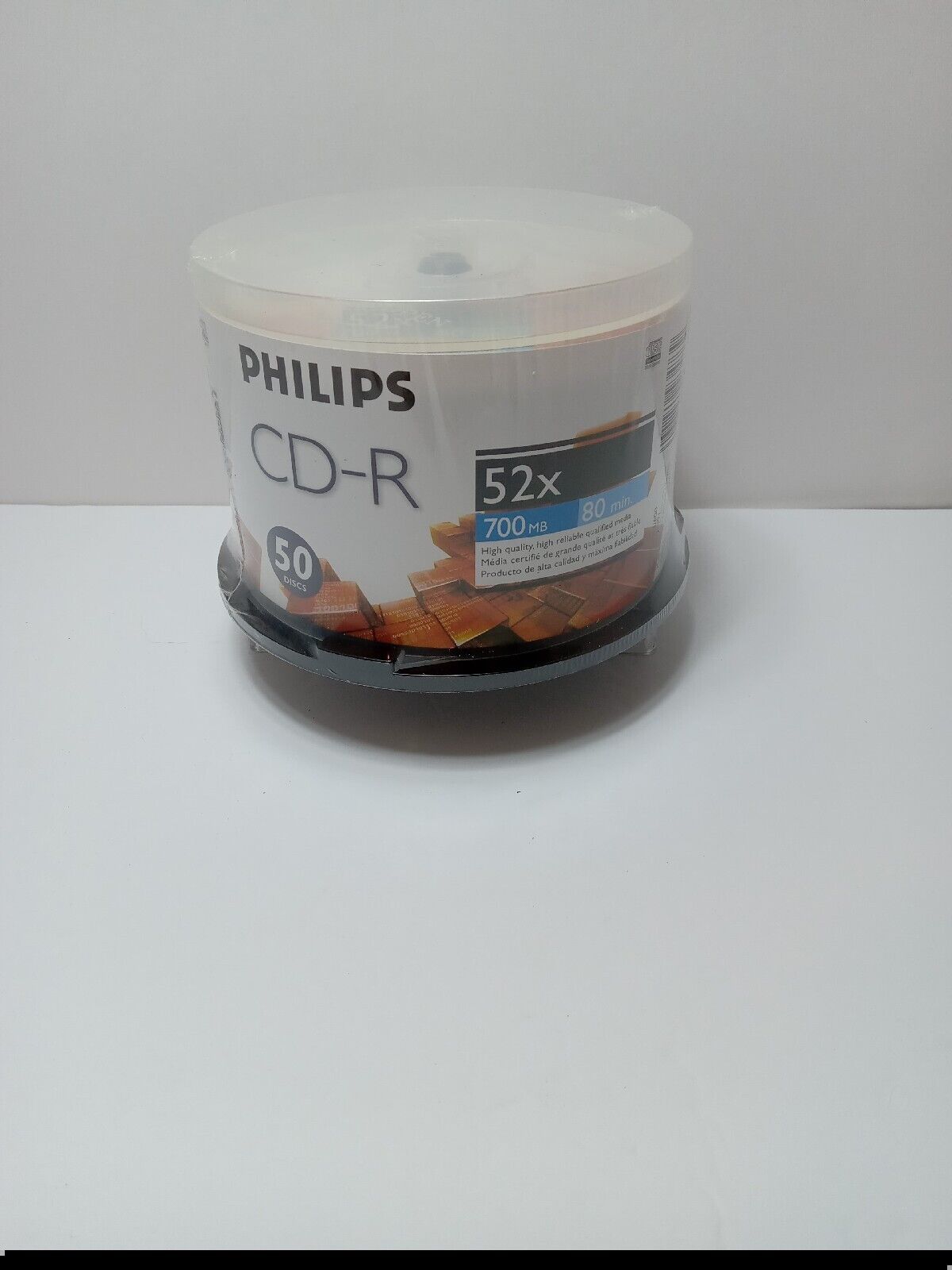 50-pk Philips branded 52X CD-R Blank Recordable CD CDR Media Disk 80 min