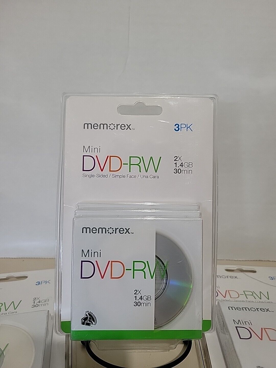 MEMOREX Mini DVD-RW Camcorder Discs 3 Pack 2X 1.4GB 30 min Single Sided
