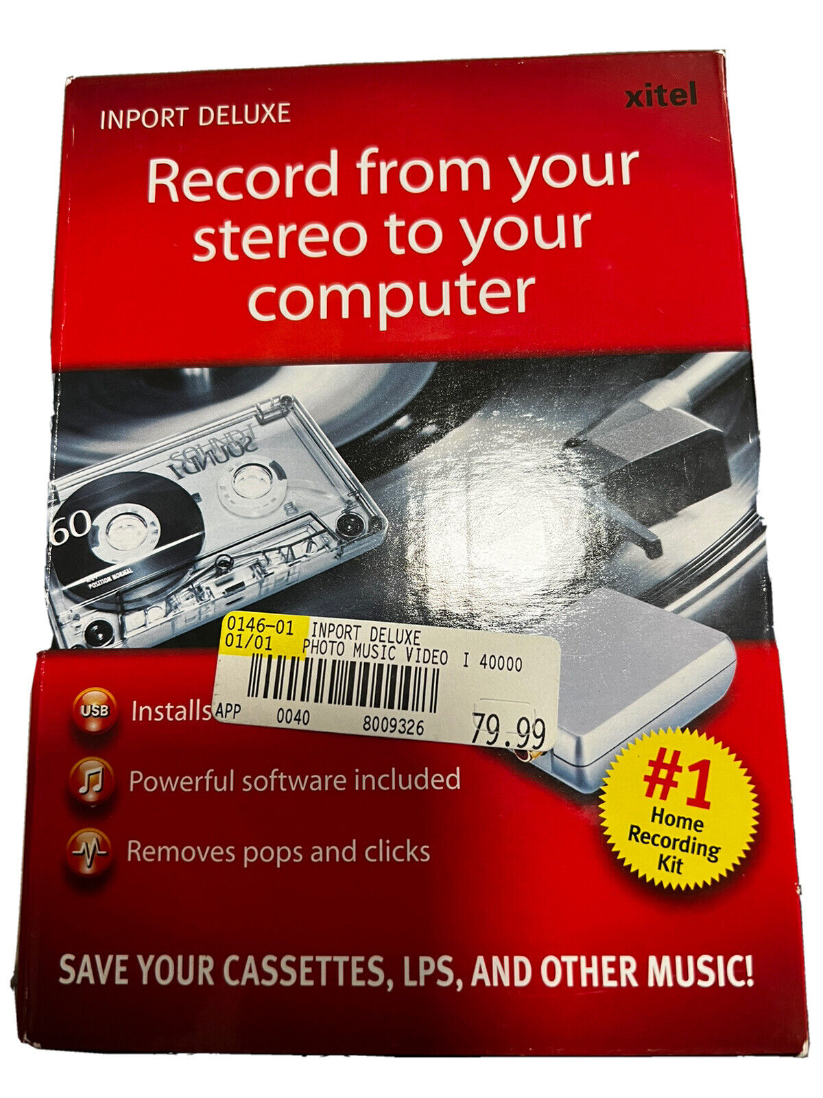  Record From Your Stereo To Your Computer inport deluxe audio recording kit NEW