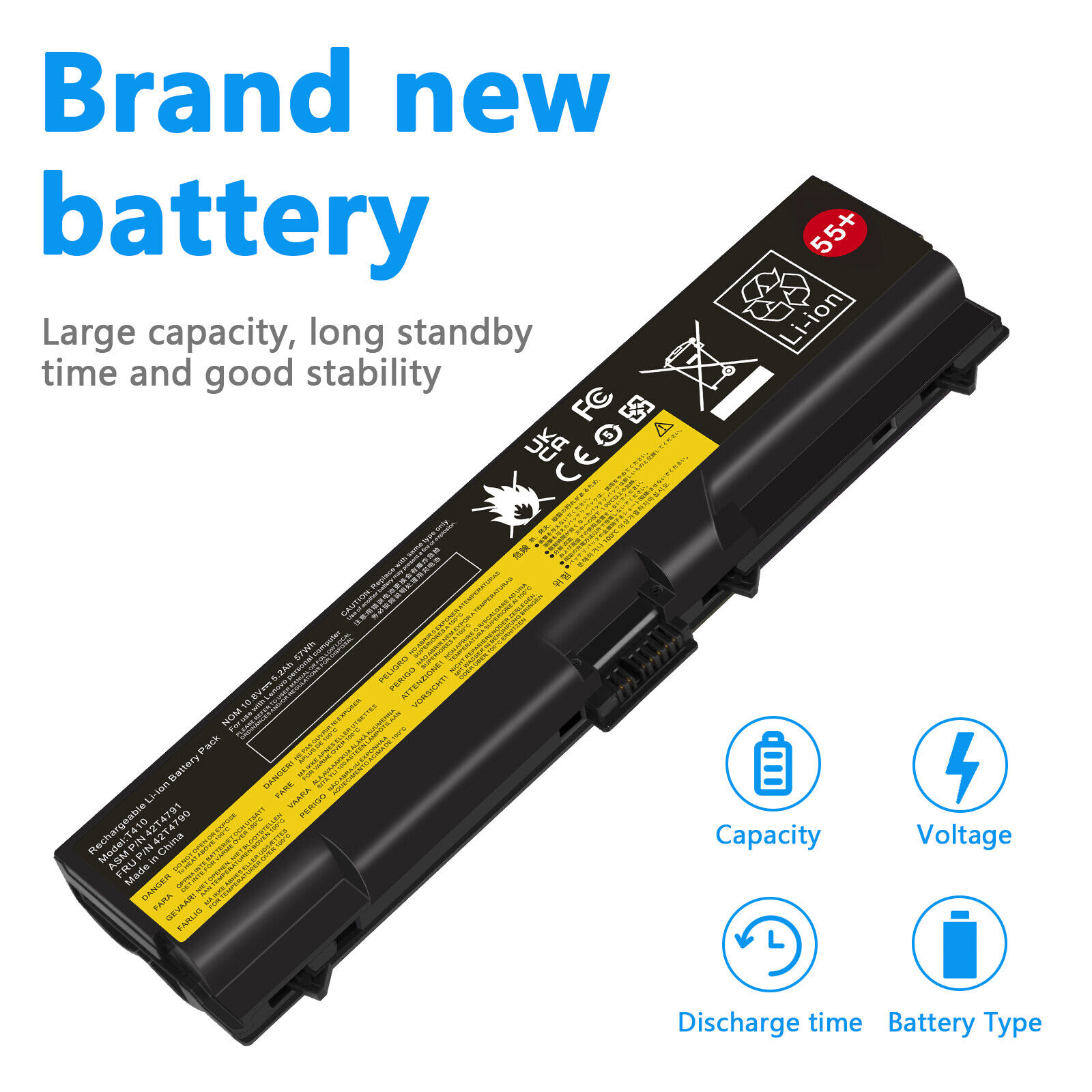 Battery for Lenovo Thinkpad T410 T420 T510 T510i T520 T520i SL410 SL510 E40 E50 