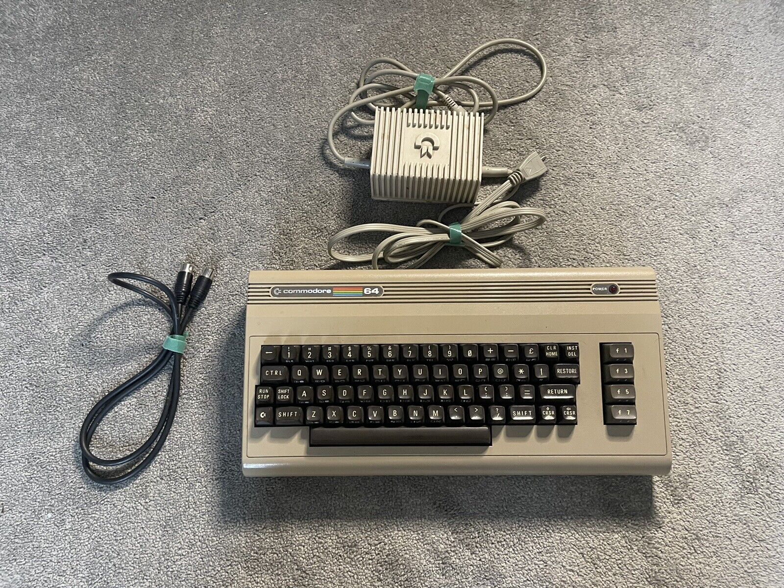 Vintage Commodore 64 Keyboard TESTED W/Power Cable