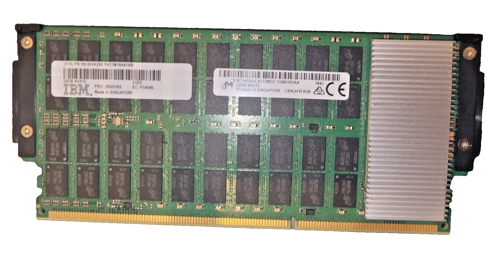 IBM Micron 00VK292 EM92 32G DDR4 CDIMM 4GX72 1600 MHz for IBM Power 8