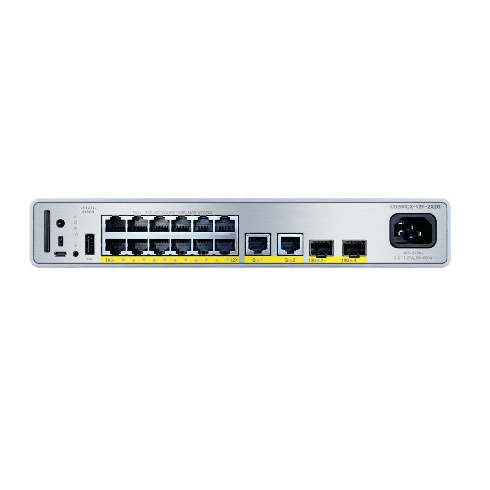 Cisco C9200CX-12P-2X2G-A Catalyst 12 Port 1G 2x10G and 2x1G Ethernet Switch New