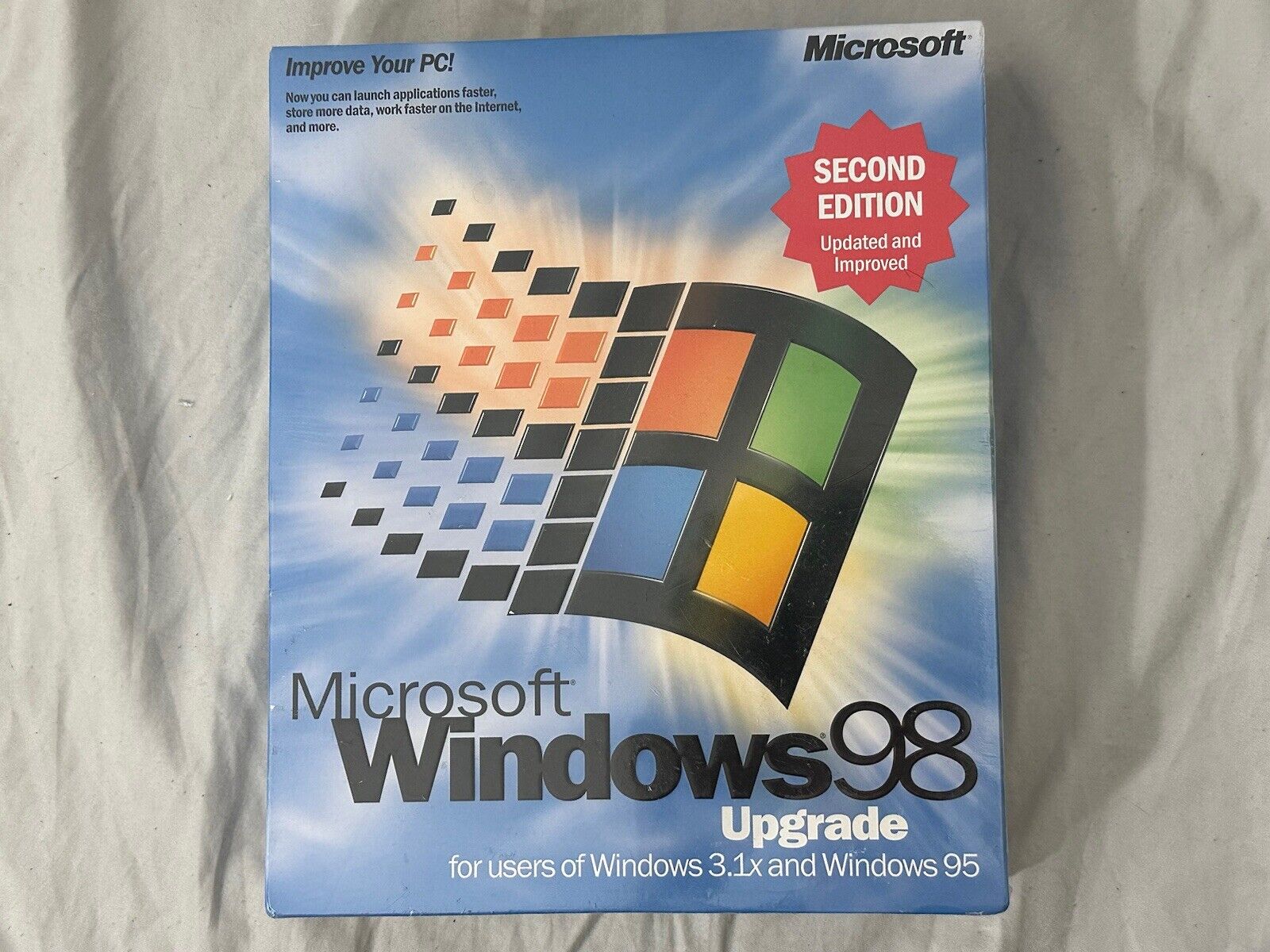 Sealed Vintage Microsoft Windows 98 Second Edition Upgrade Operating System