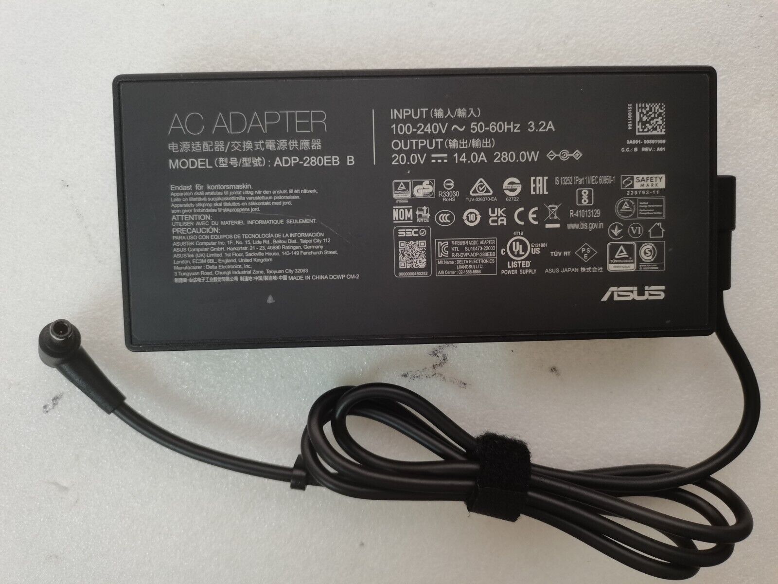 OEM 20V 14A ADP-280EB B For ASUS ROG Strix G16 G614JU Laptop 6.0mm 280W Adapter