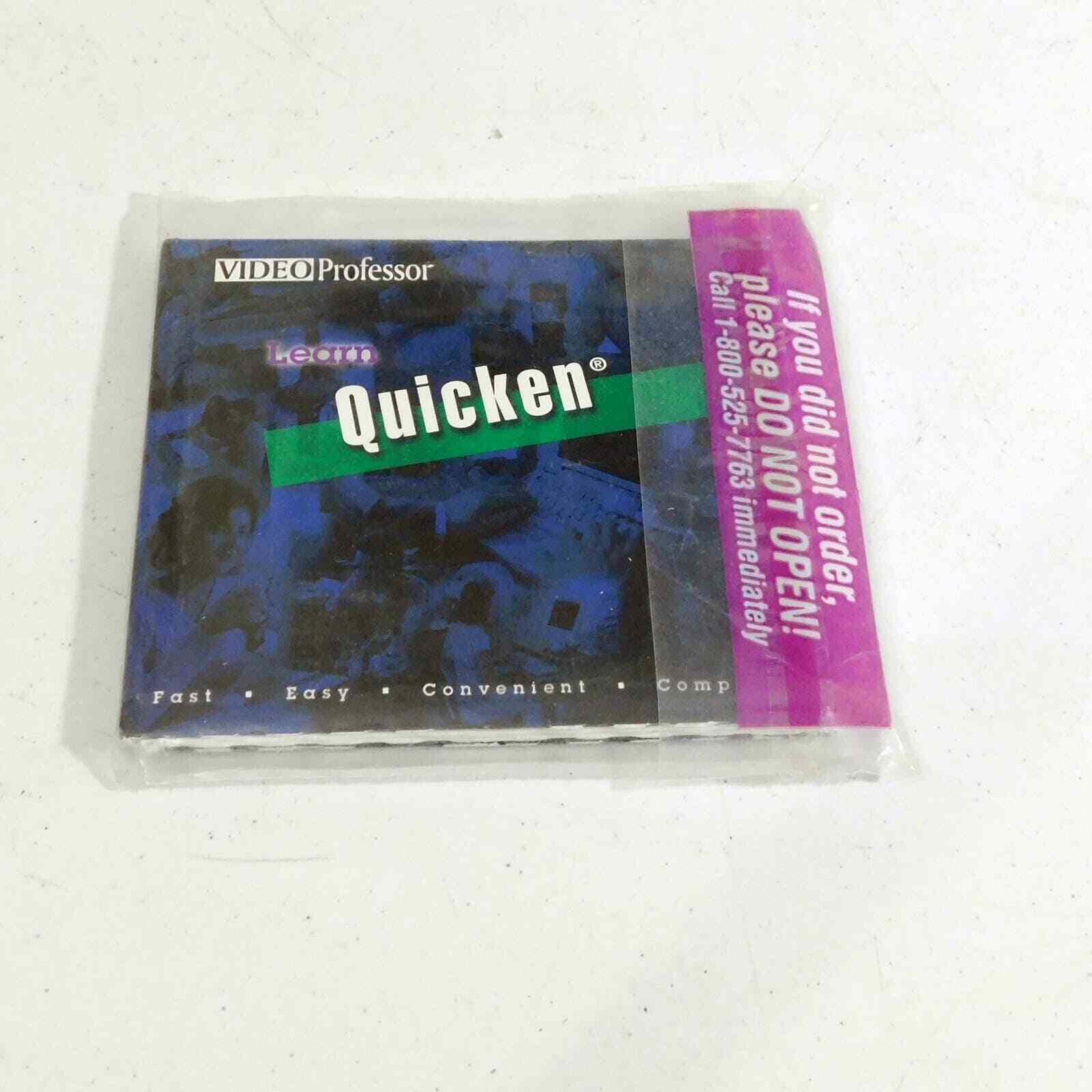 Video Professor Learn Quicken CD ROM Instructional Computer Software 90s
