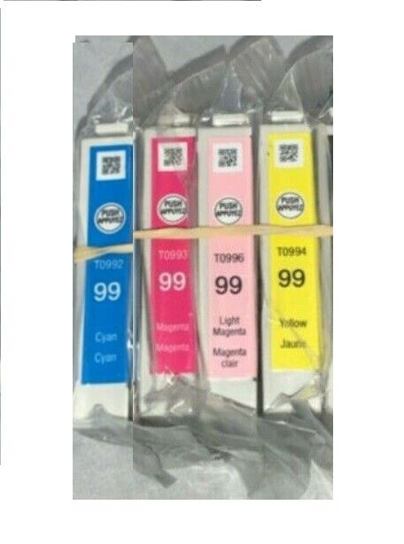 SET OF 4 NEW Genuine Sealed Bag Epson 99 Ink Cartridges C M L LM 