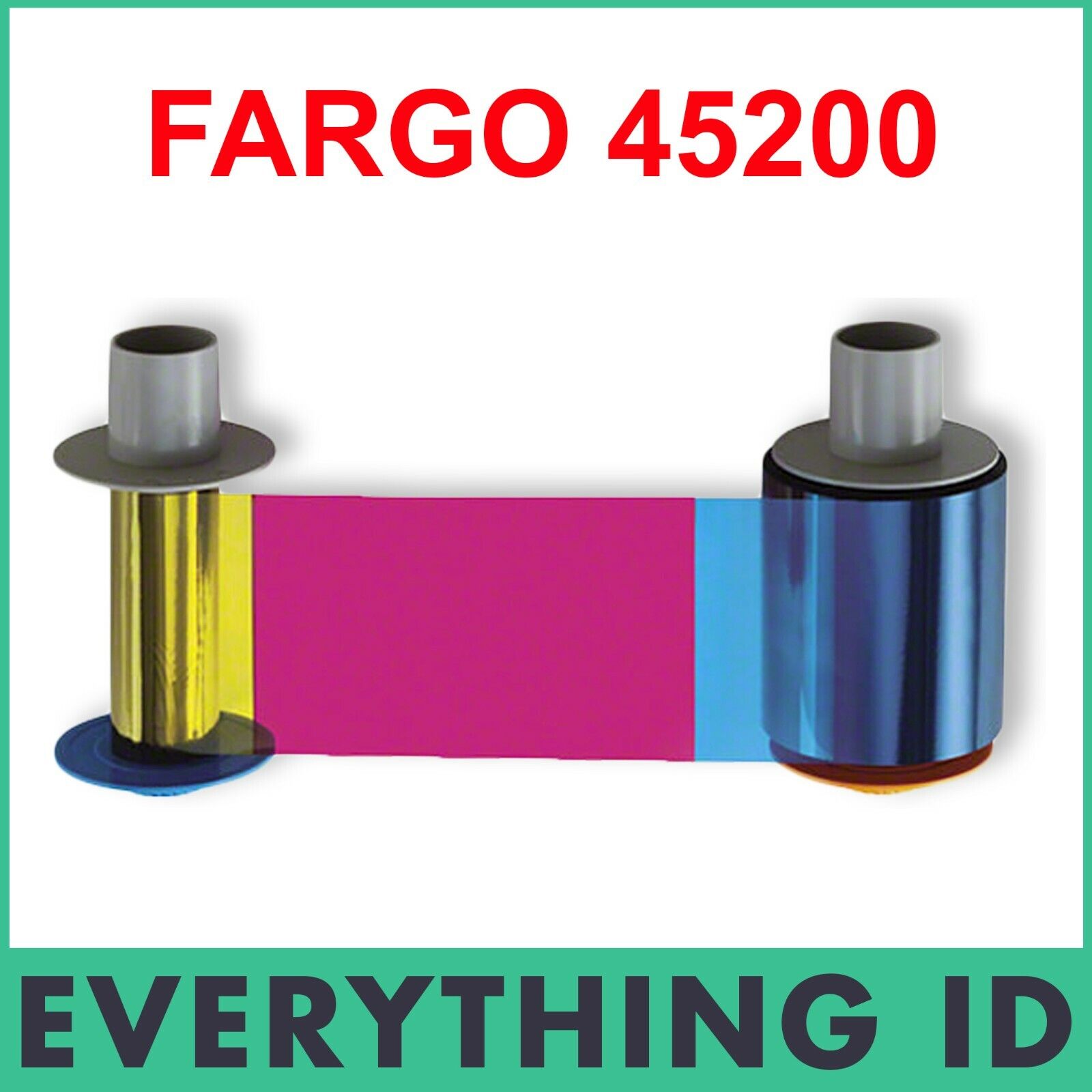 FARGO 45200 YMCKO 500 PRINT HID COLOUR RIBBON FOR DTC4500e DTC4500 CARD PRINTER
