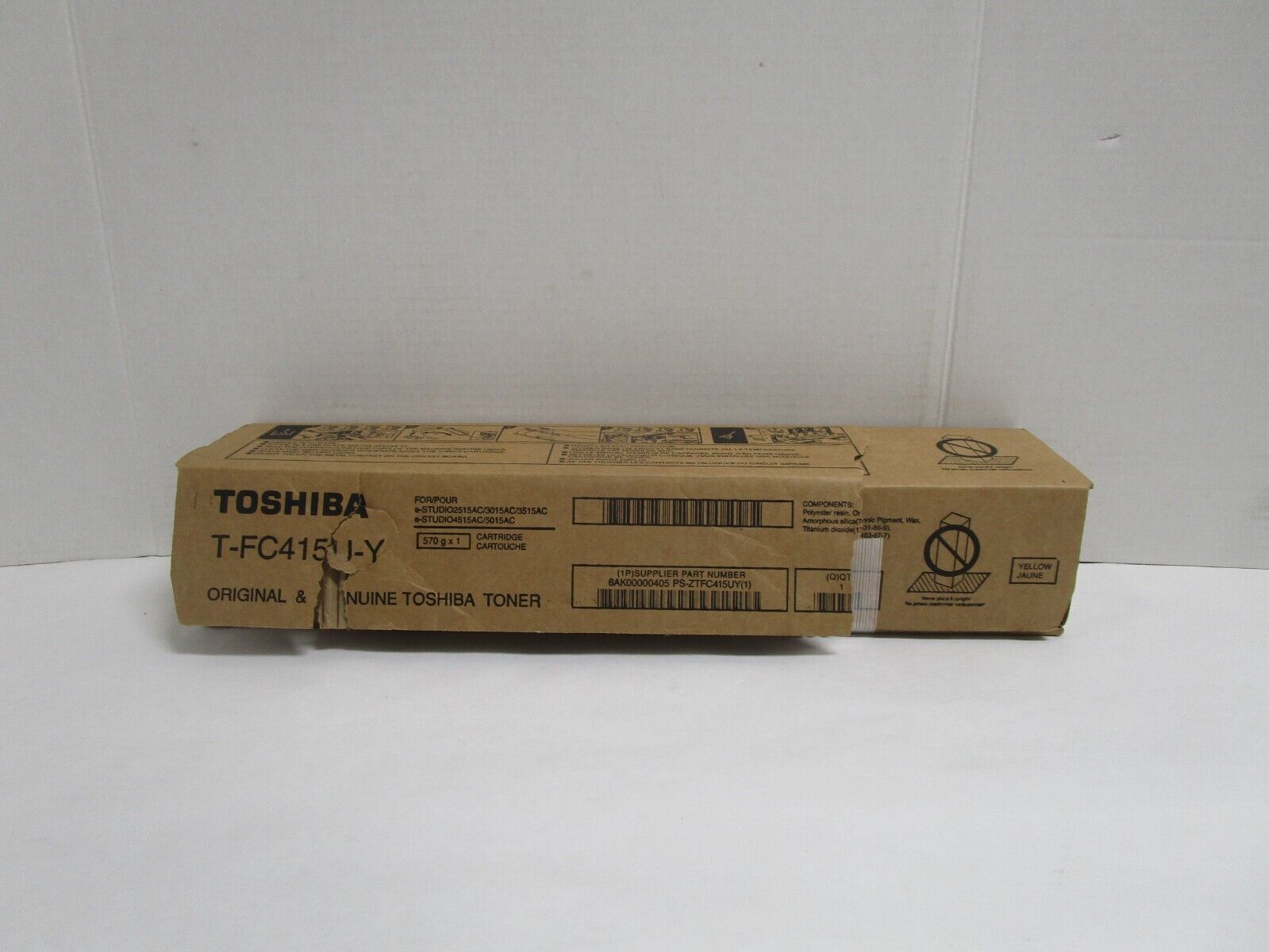 GENUINE TOSHIBA T-FC415U YELLOW TONER NEW OPENED BOX SEE PHOTOS 