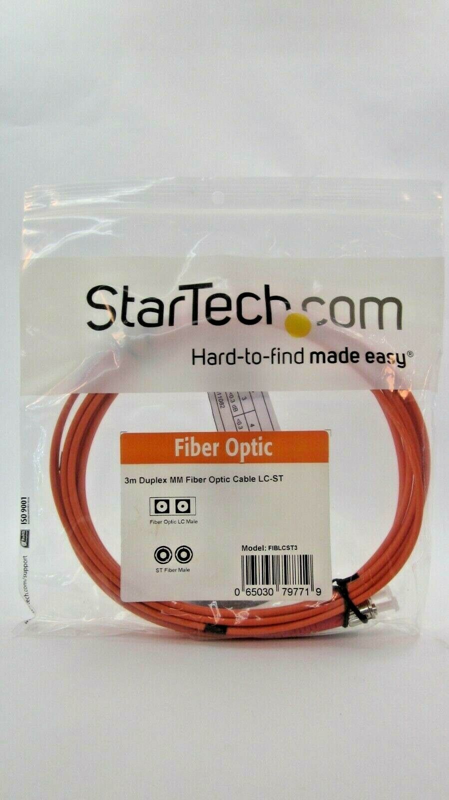StarTech FIBLCST3 9.8 Ft. Multimode 62.5/125 Duplex Fiber Patch LC-ST
